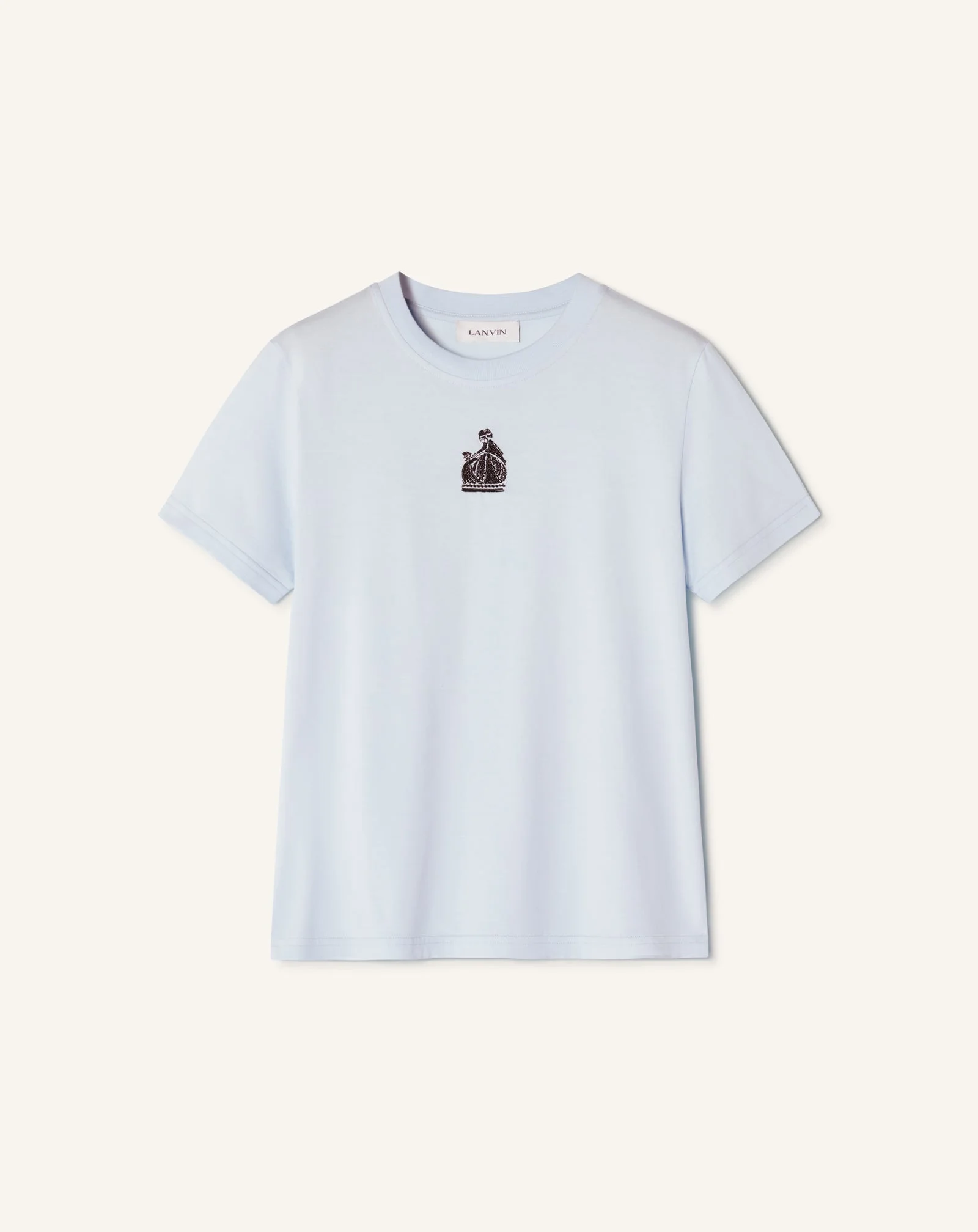 MOTHER AND DAUGHTER EMBROIDERED COTTON JERSEY T-SHIRT - 1