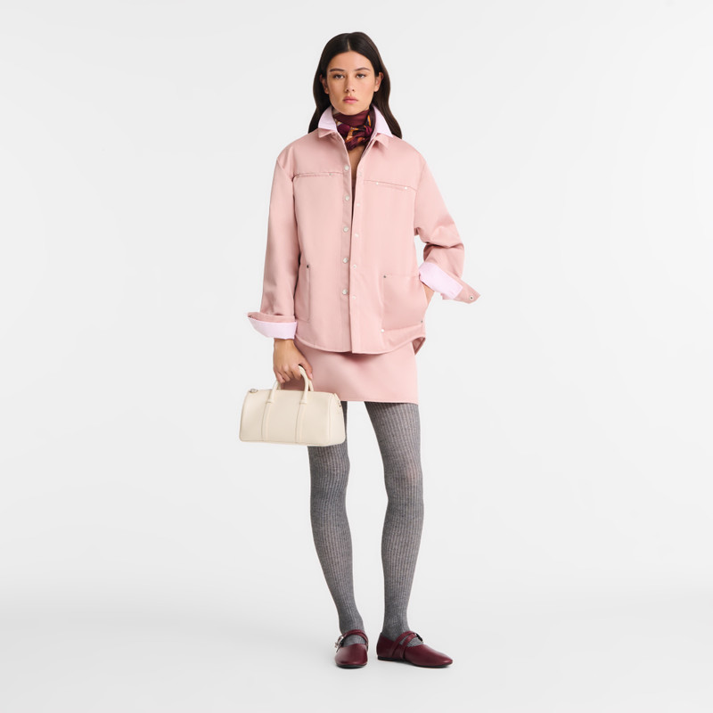 Longchamp Daylong M Handbag Ecru - Leather outlook