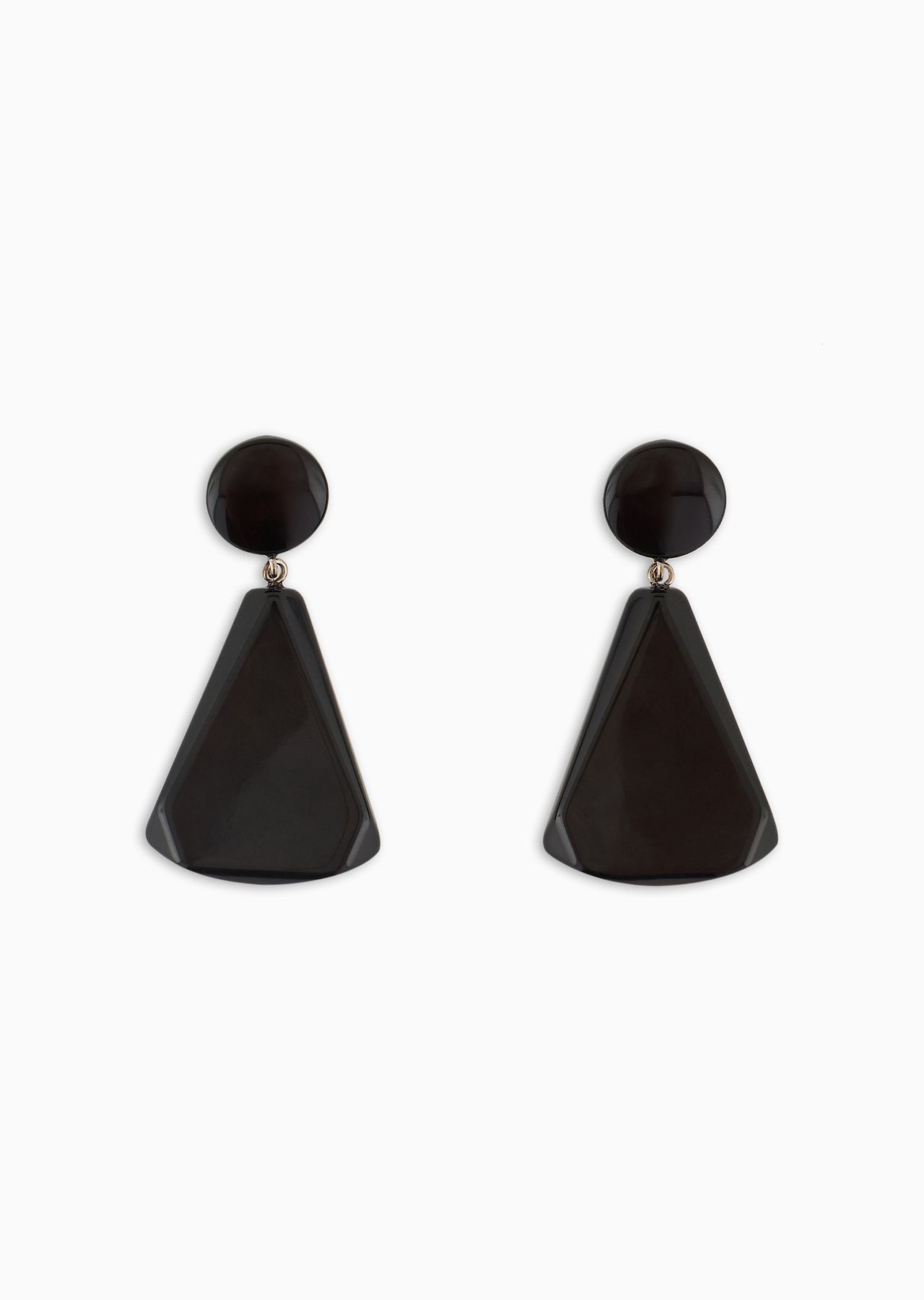 Triangle-shaped pendant earrings - 1
