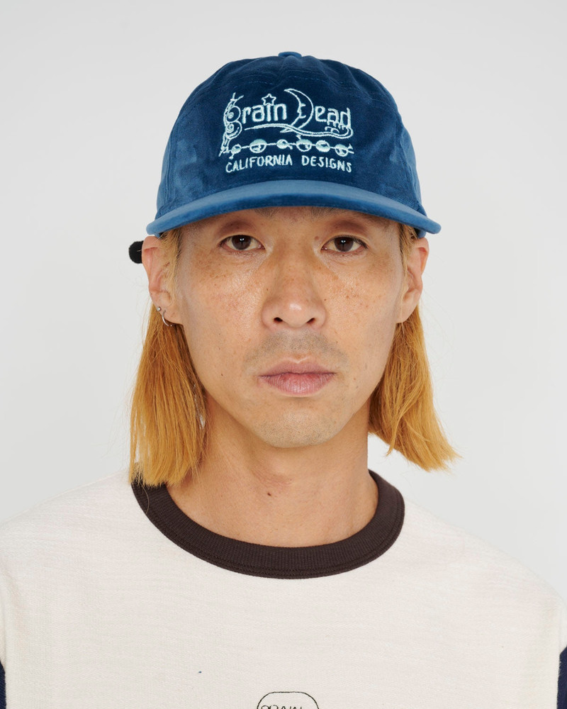 Velveteen Curved Front 6 Panel Hat - Berry 4