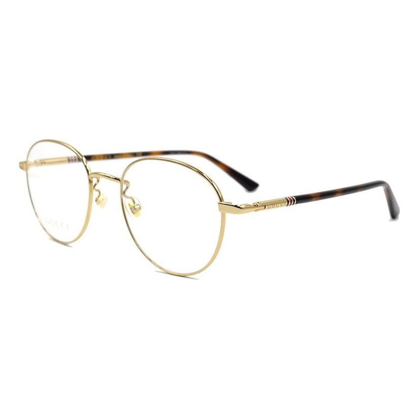 Gucci Round Frame Color Enamel Ribbon Element Optical Frame Sub-Edition Golden GG0392O-003 - 1