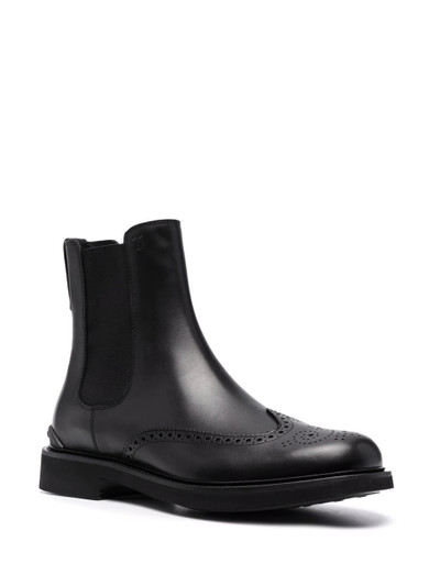 Tod's perforated leather ankle boots outlook