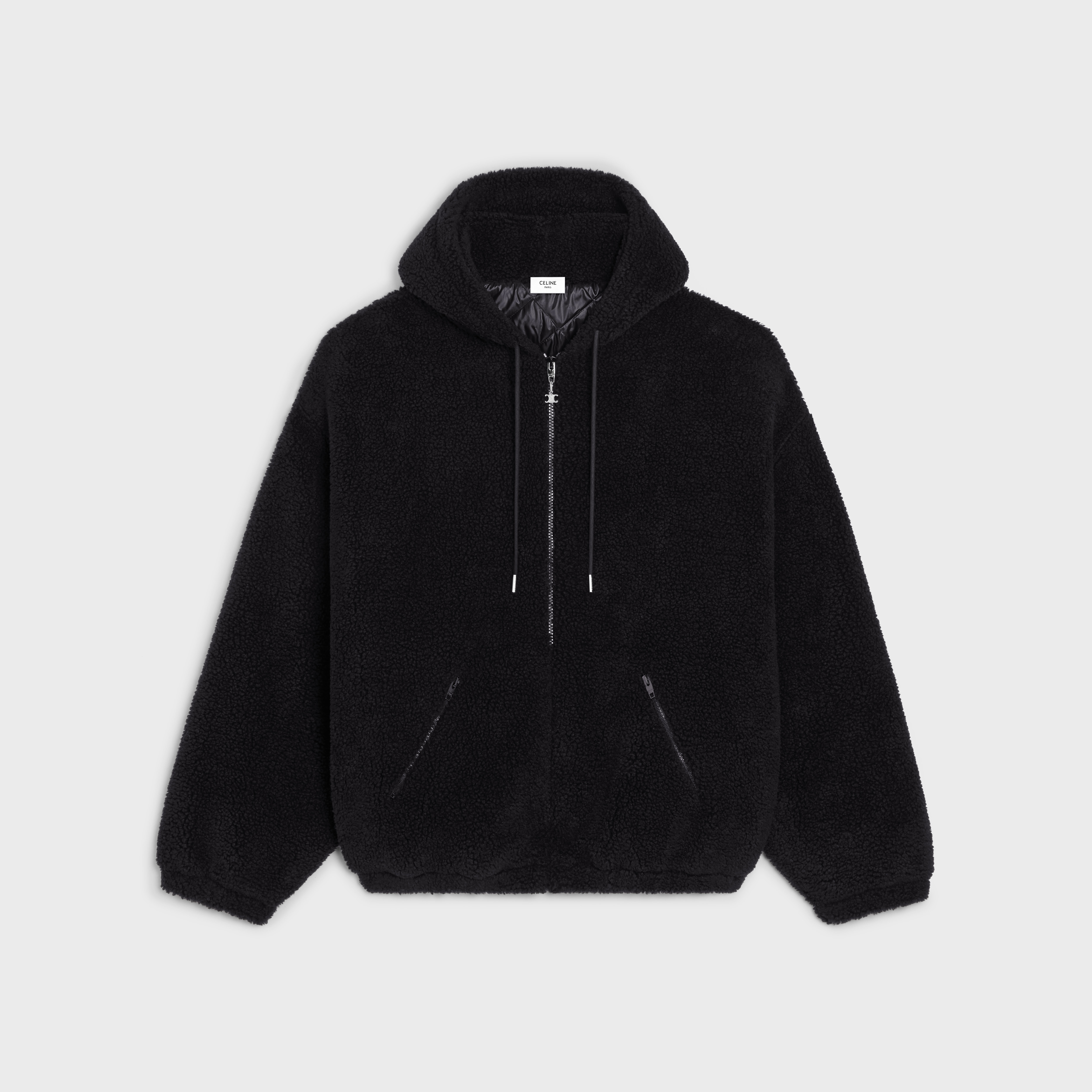 CELINE ZIPPED HOODIE IN FLEECE - 1