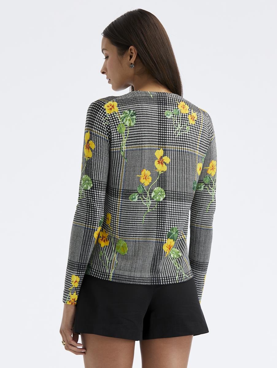 NASTURTIUM PLAID PRINTED CARDIGAN - 3