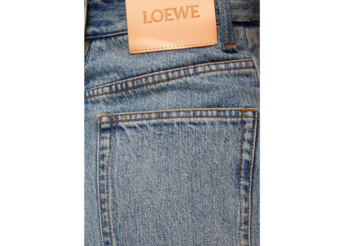 LOEWE High Waisted Jeans Washed Denim - 2