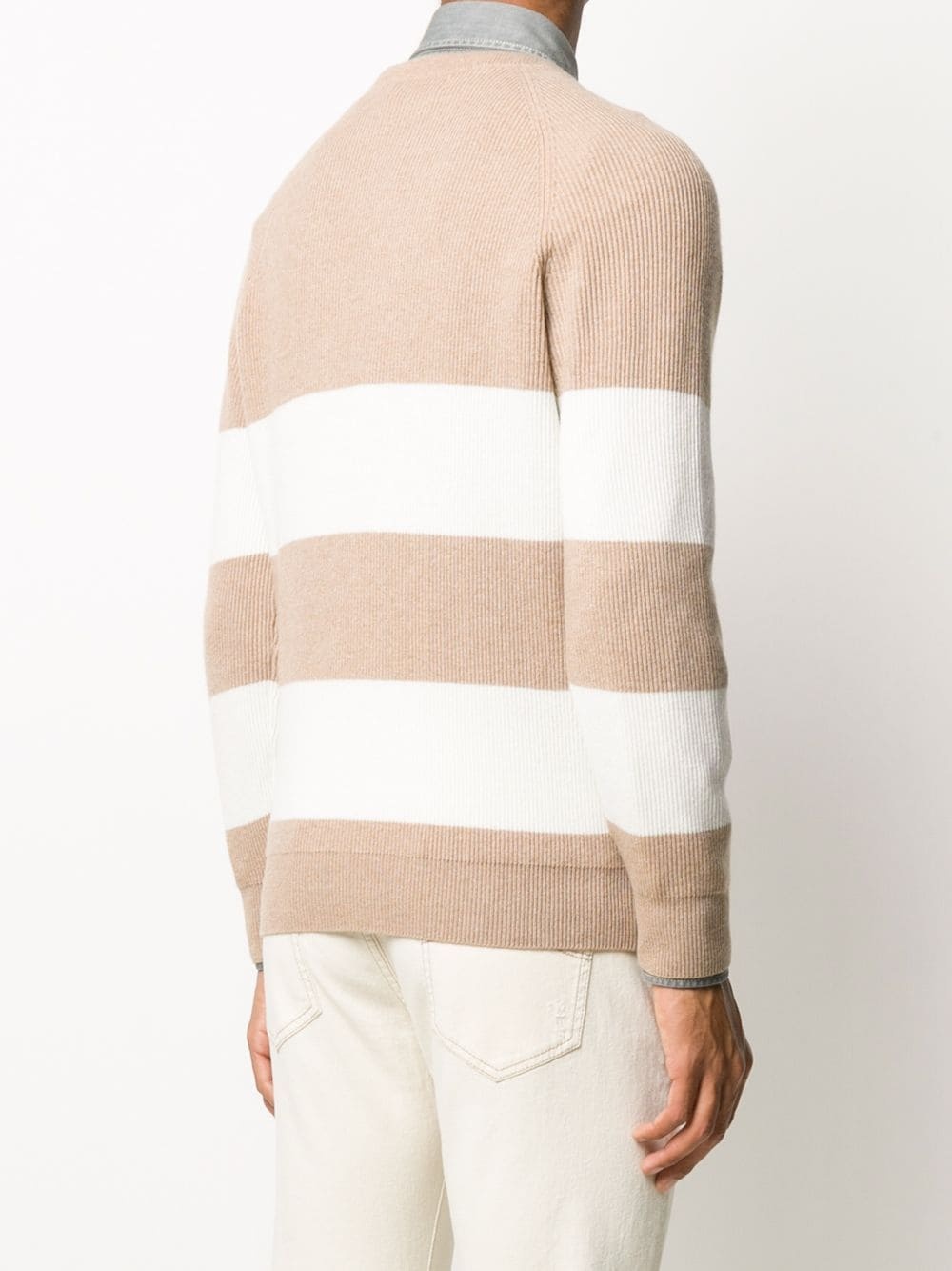 horizontal stripe knitted jumper - 4