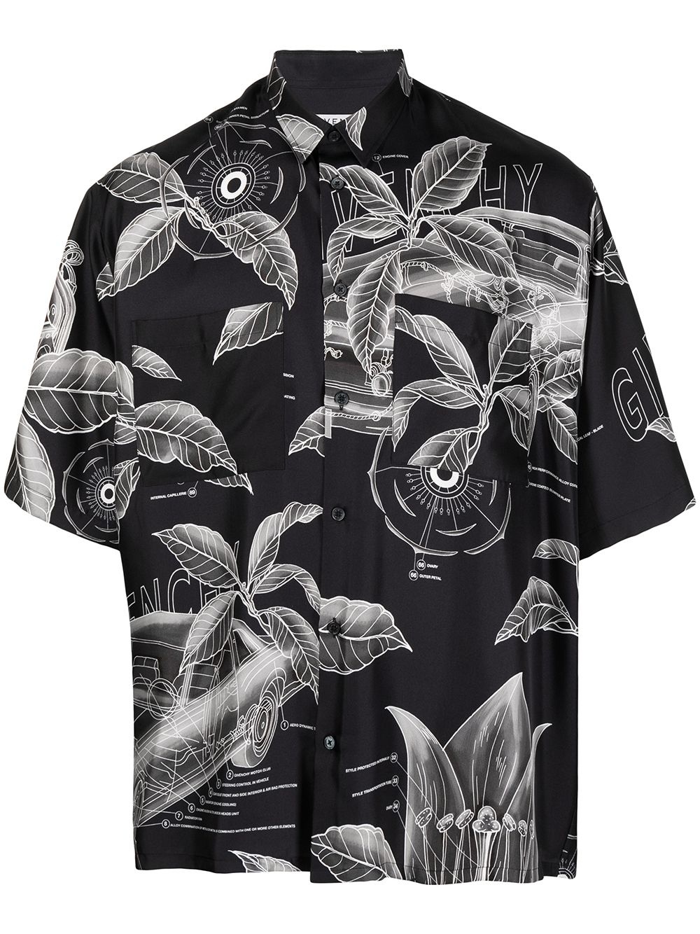 botanical-print shirt - 1