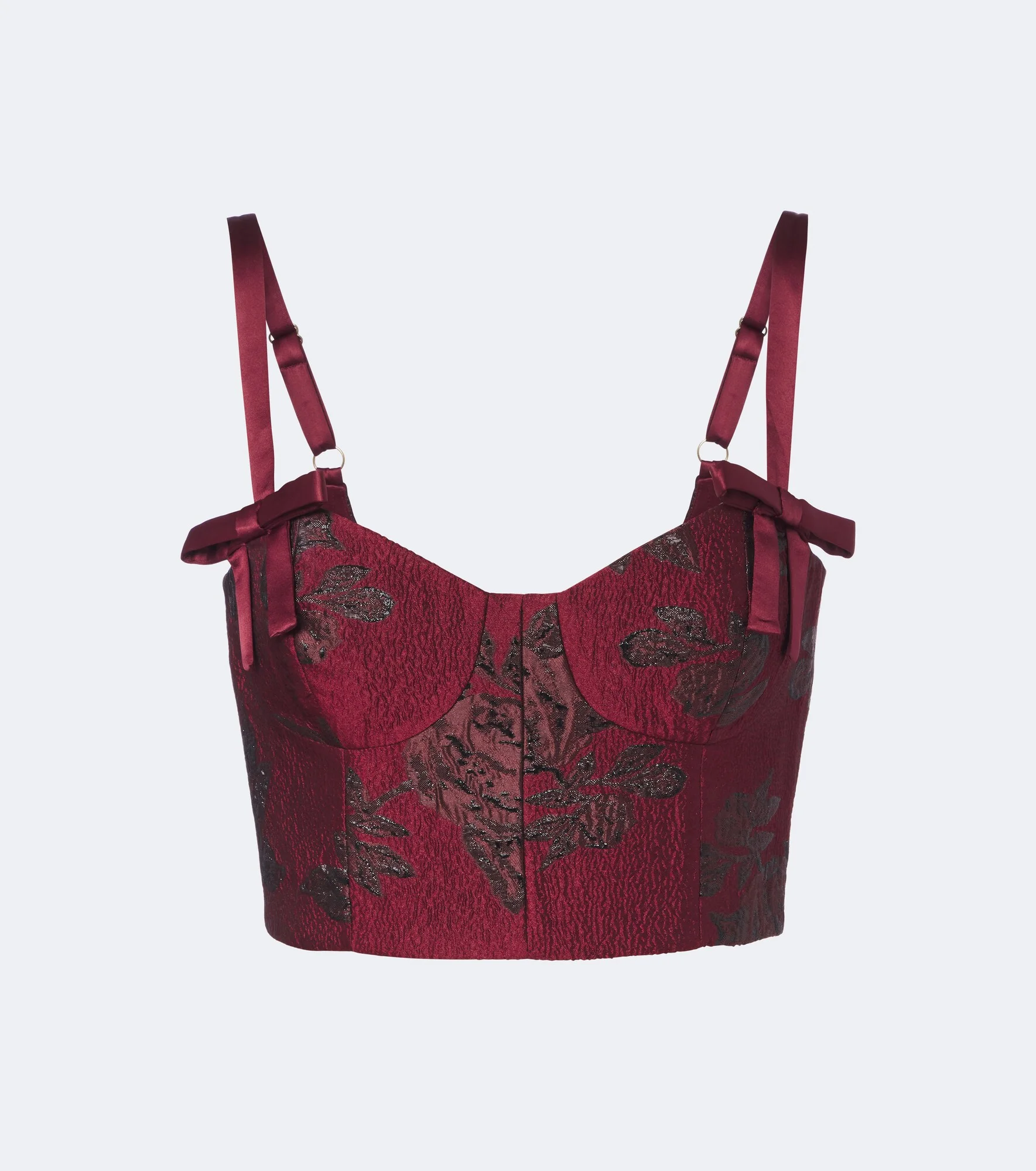 Waverly floral cloqué bustier top - 1