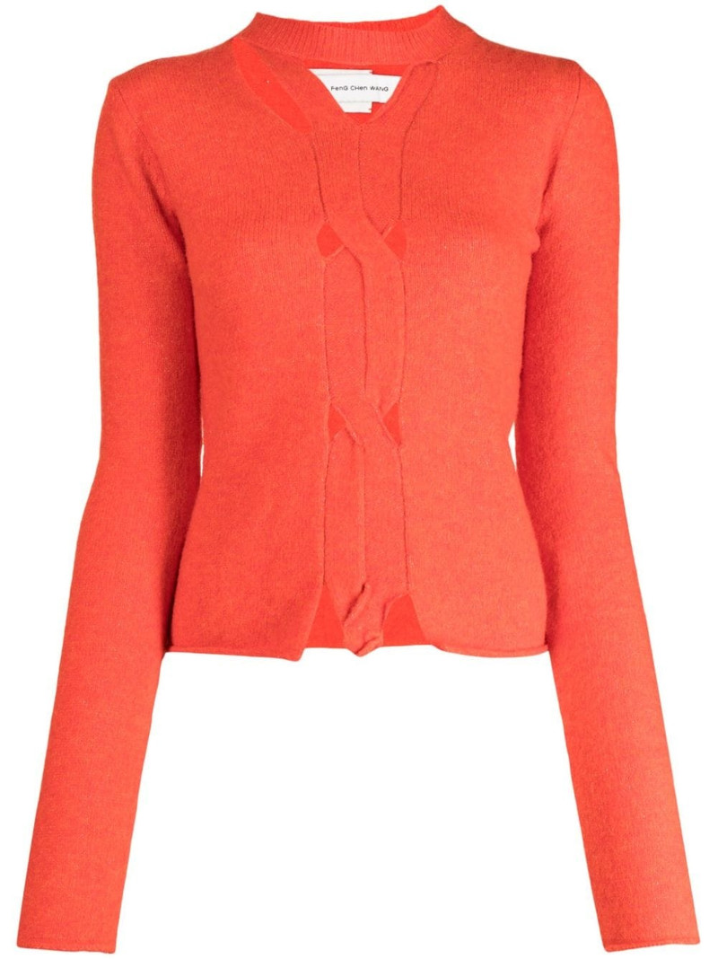cut-out fine-knit jumper 1