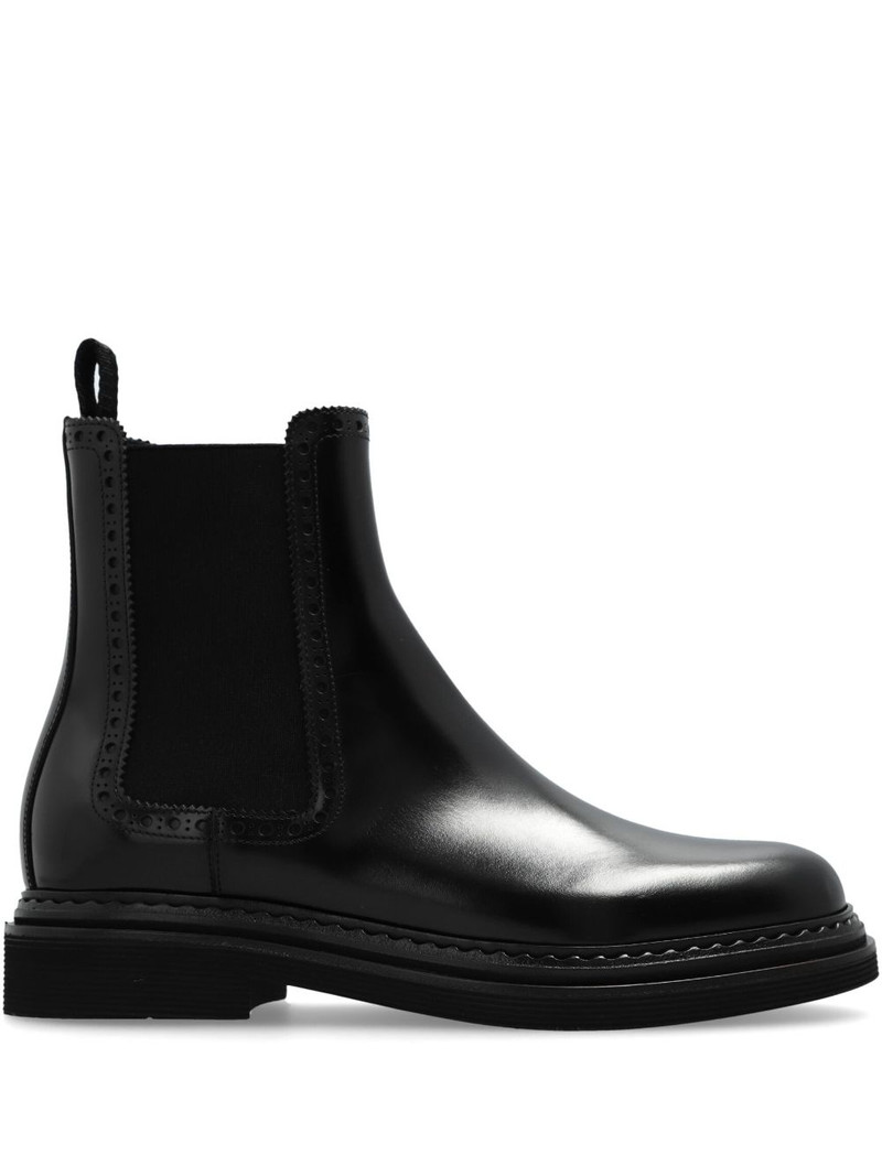 perforated-detail ankle boots 1