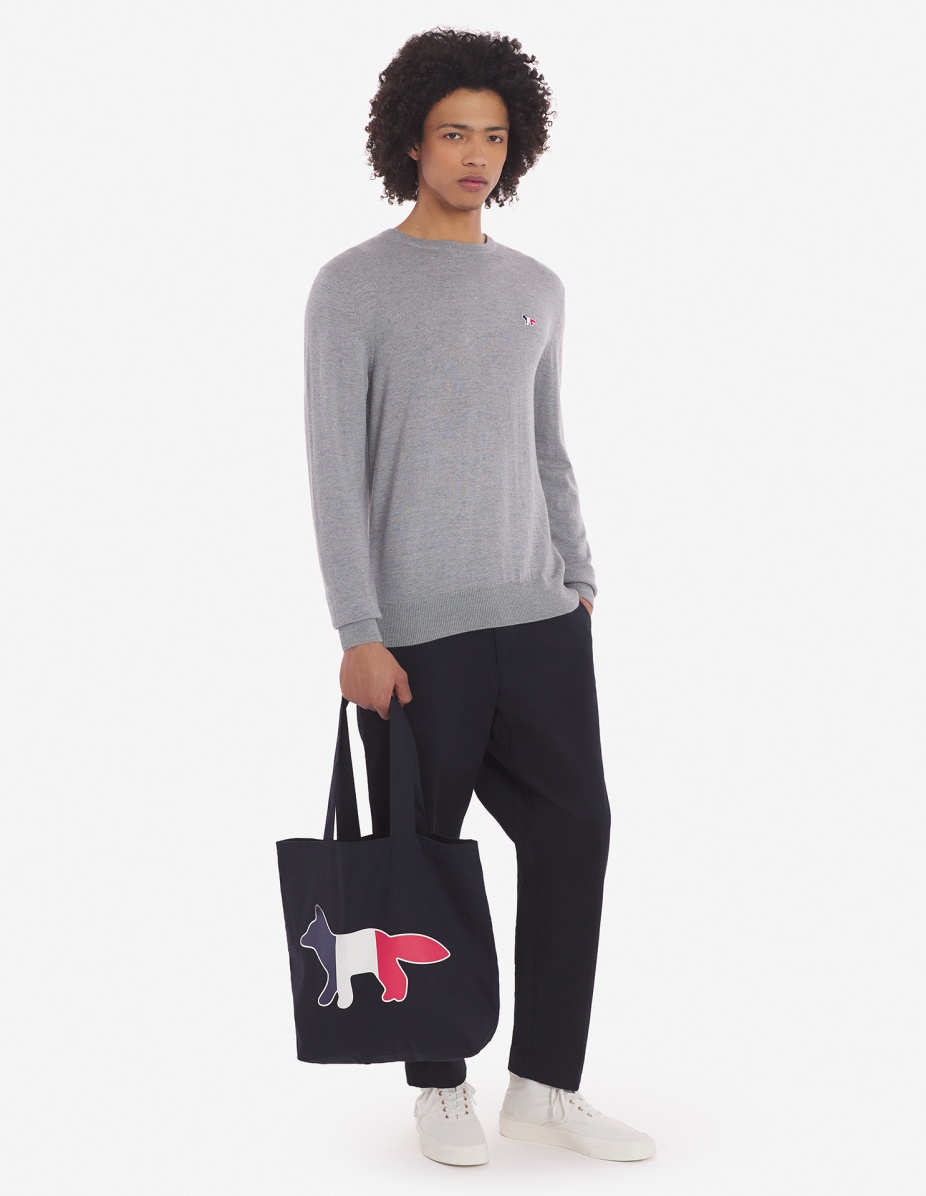TRICOLOR FOX PATCH CLASSIC R-NECK JUMPER - 3