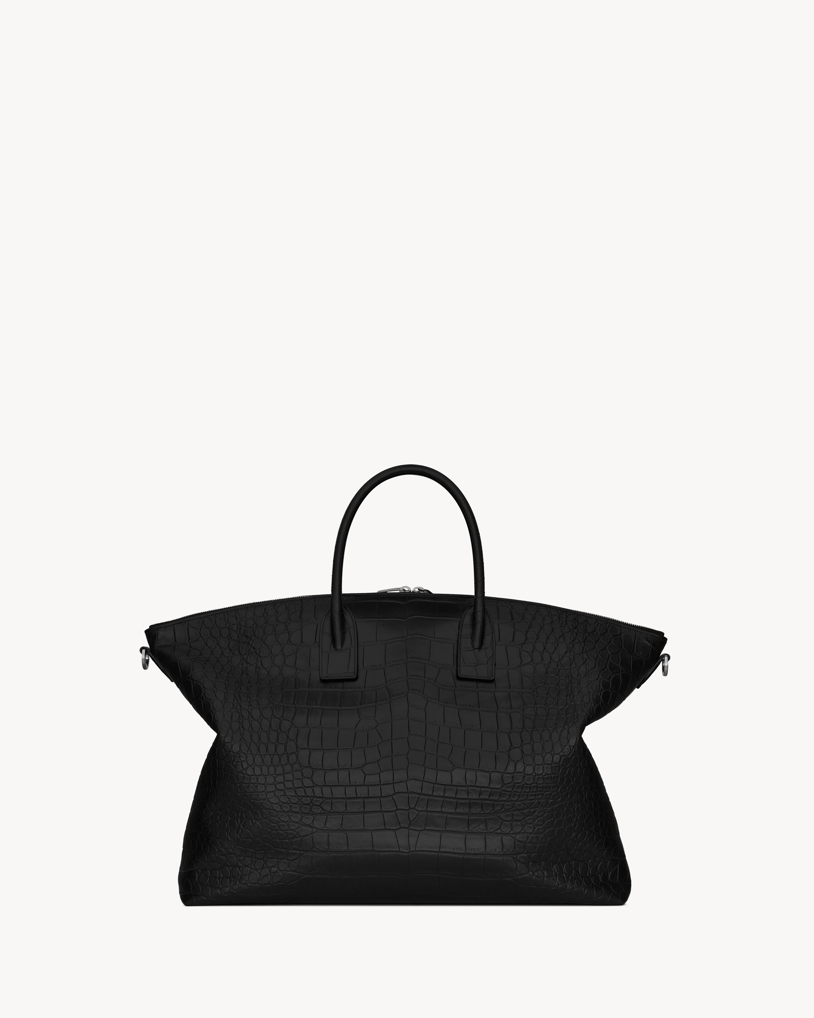 GIANT BOWLING BAG IN CROCODILE-EMBOSSED LEATHER - 2