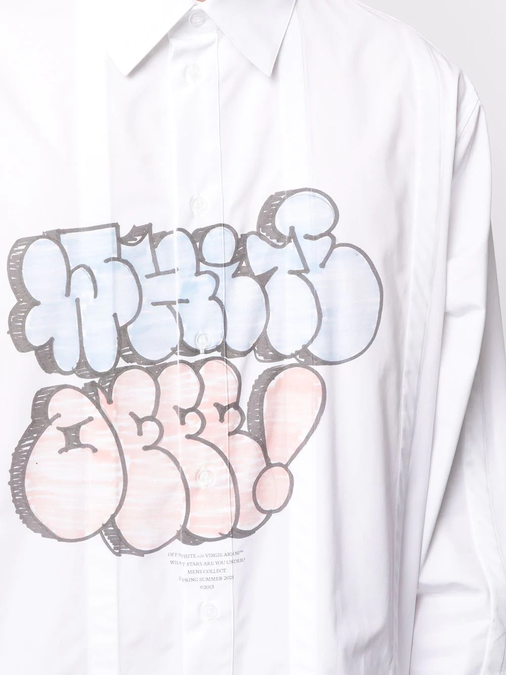 graffiti logo-print shirt - 5