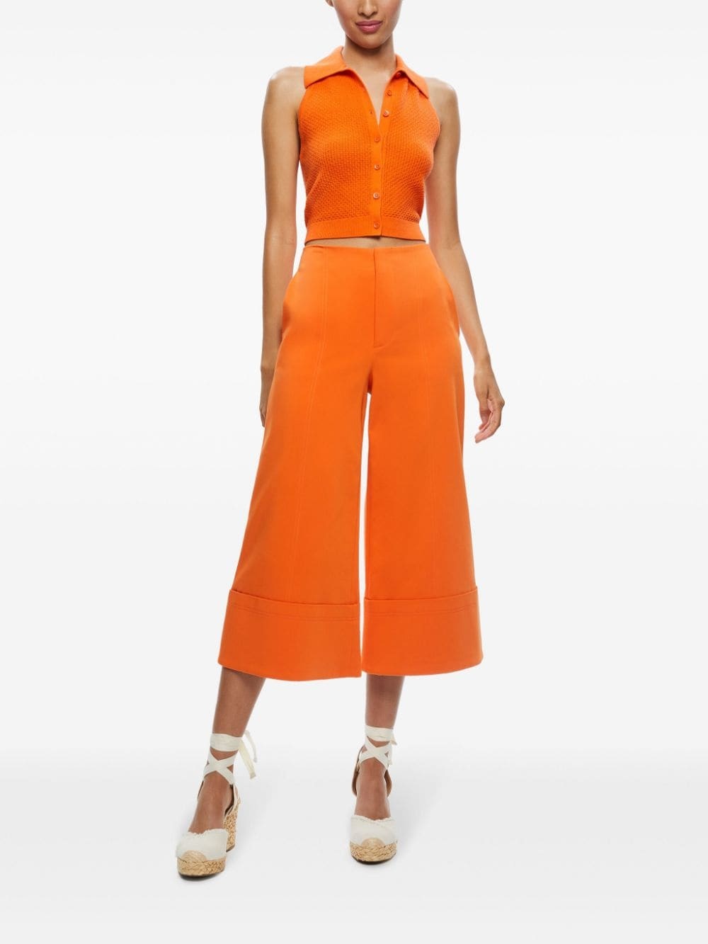 Miles spread-collar crochet top - 2