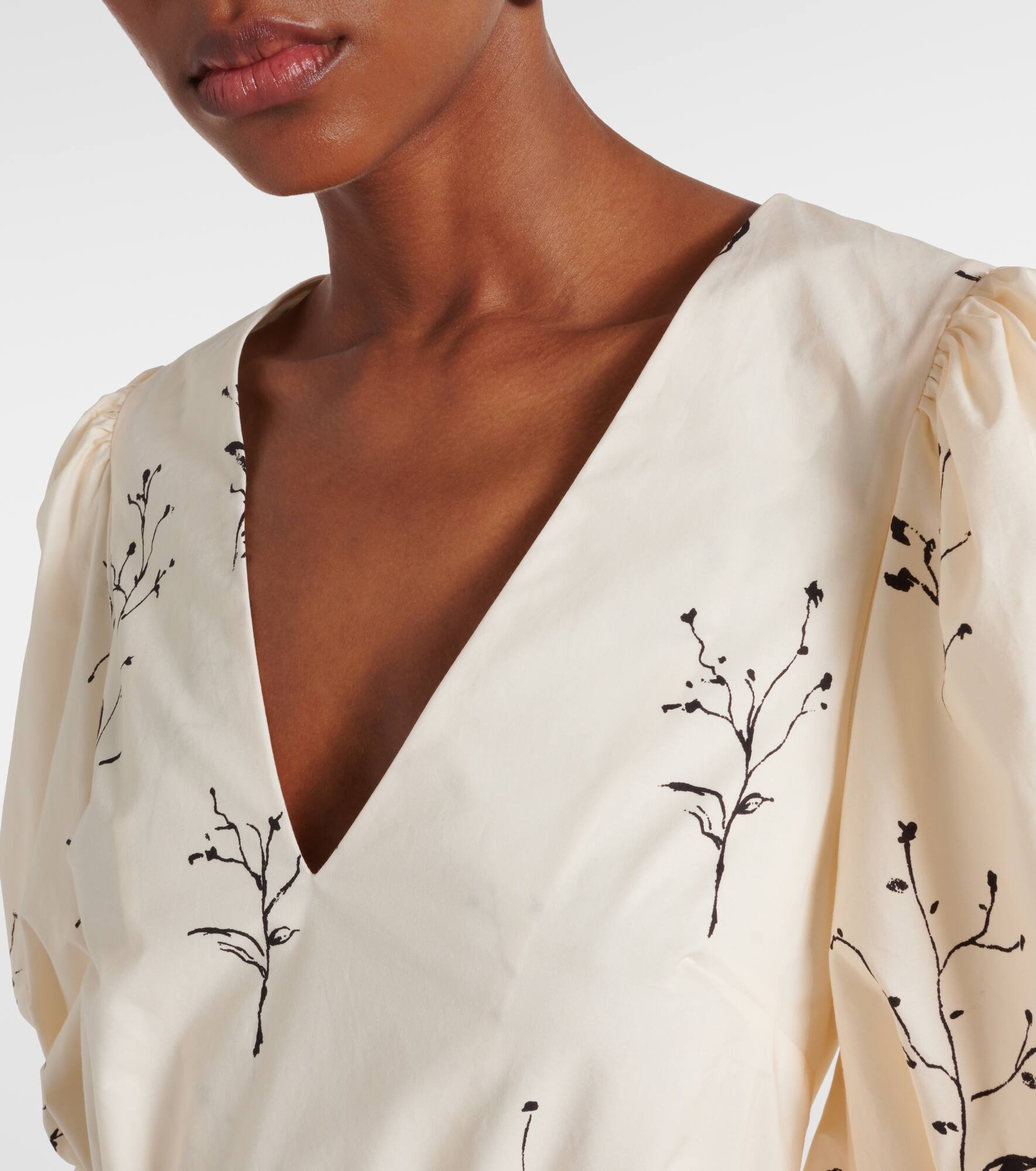 Corrie belted floral cotton midi dress - 4