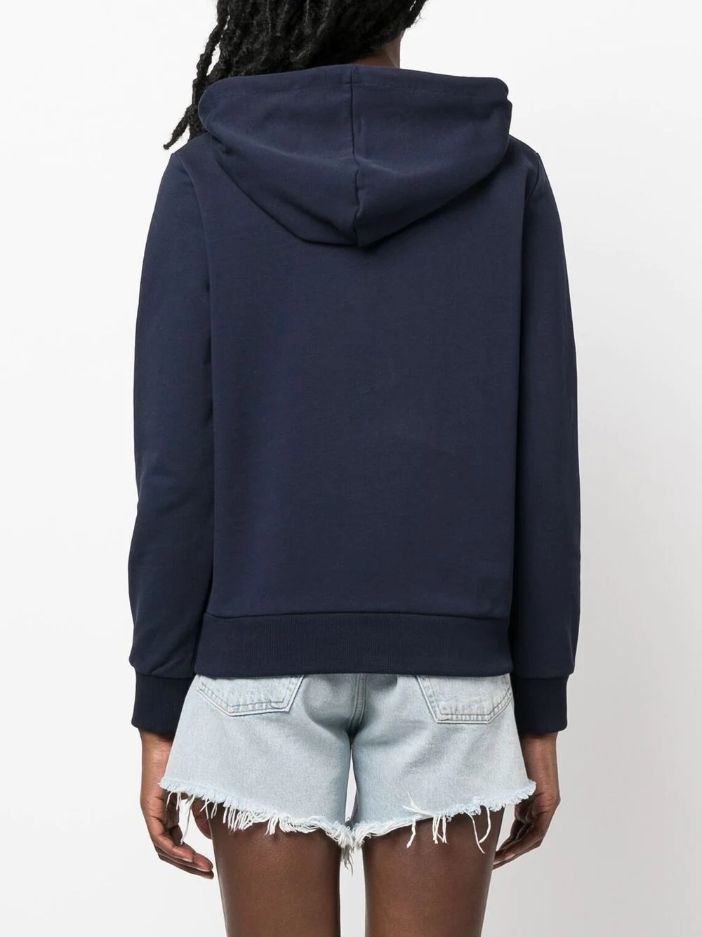 logo-print cotton hoodie - 4