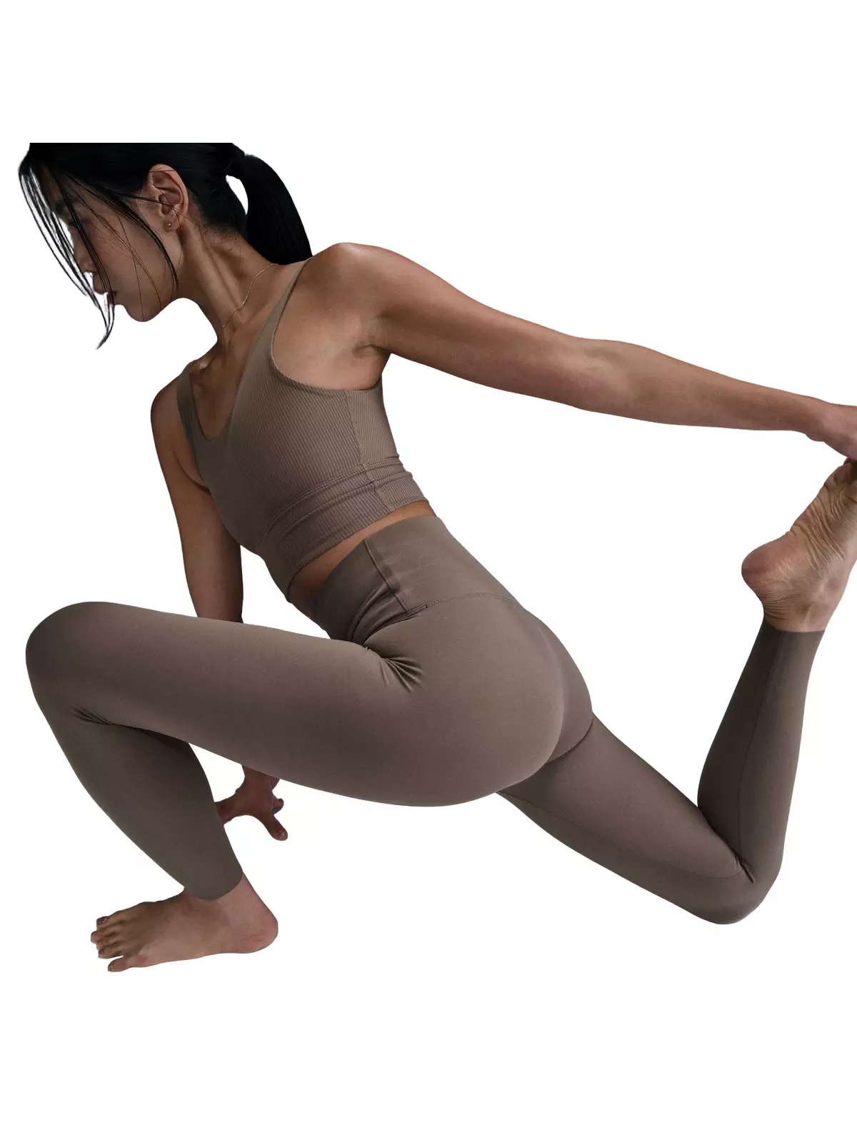 Women's Zenvy Gentle-Support High-Waisted 7/8 Leggings - Brown - 5