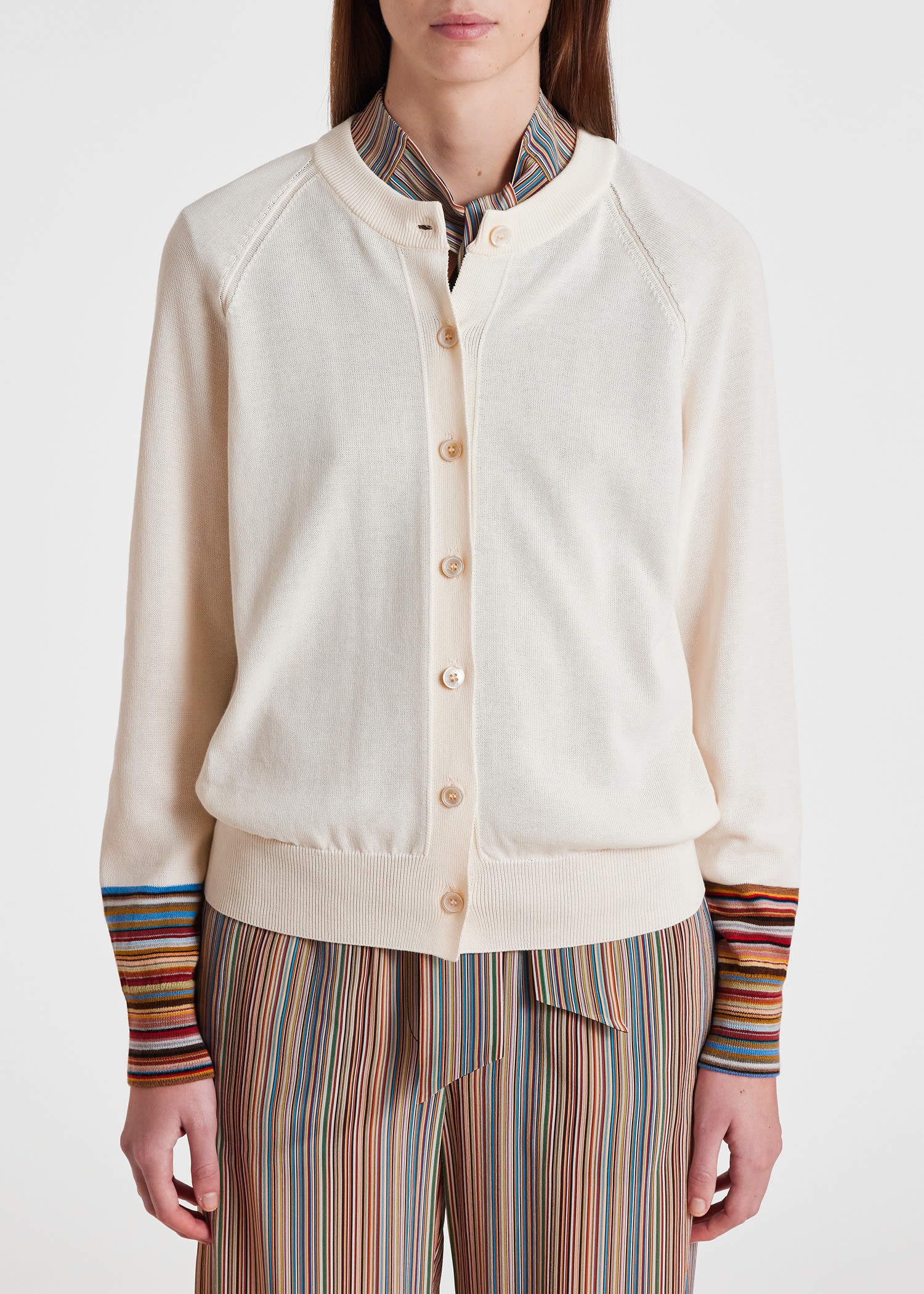 Cardigan With 'Signature Stripe' Cuffs - 4