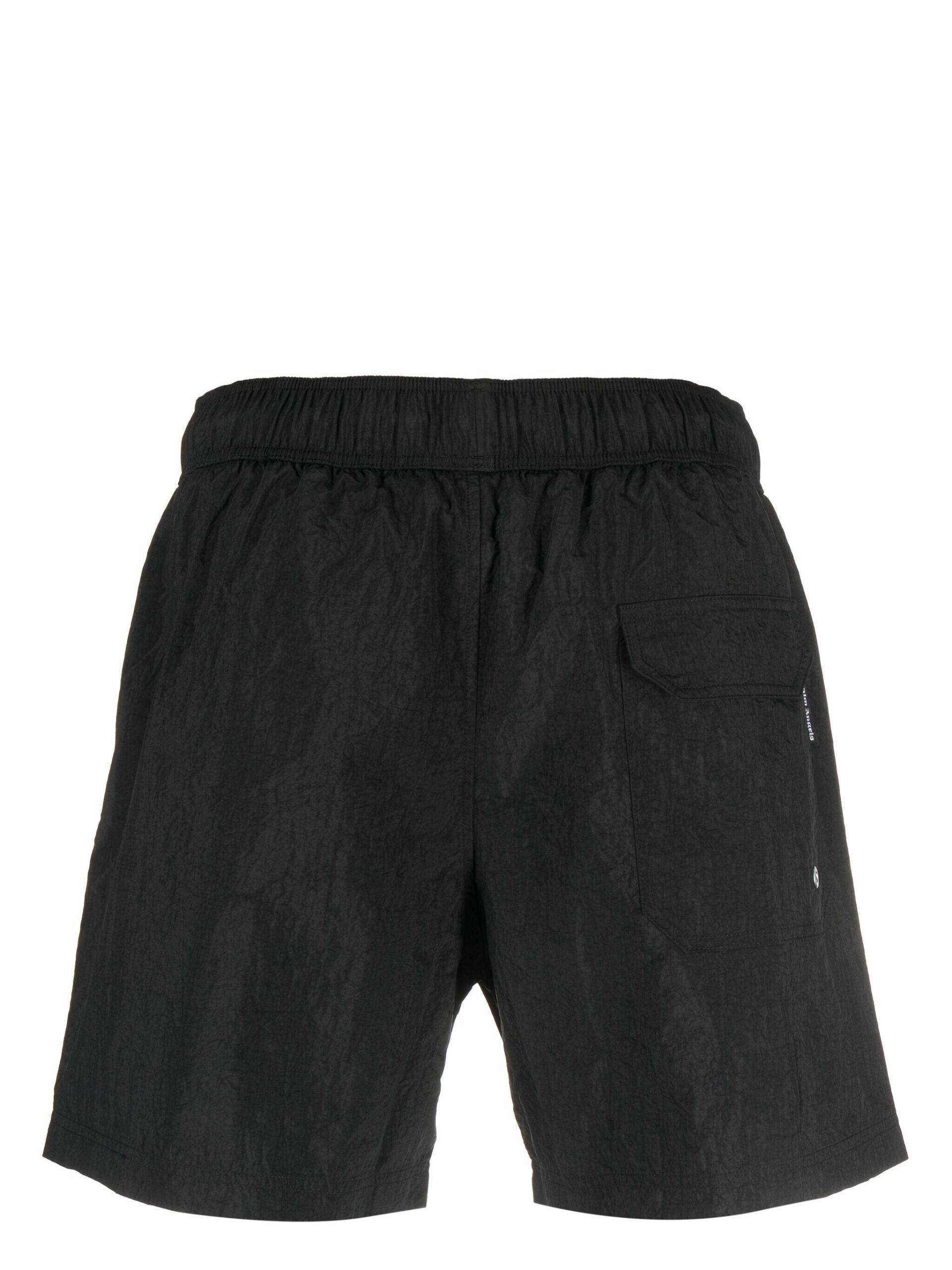 Black monogram patch swim shorts - 2
