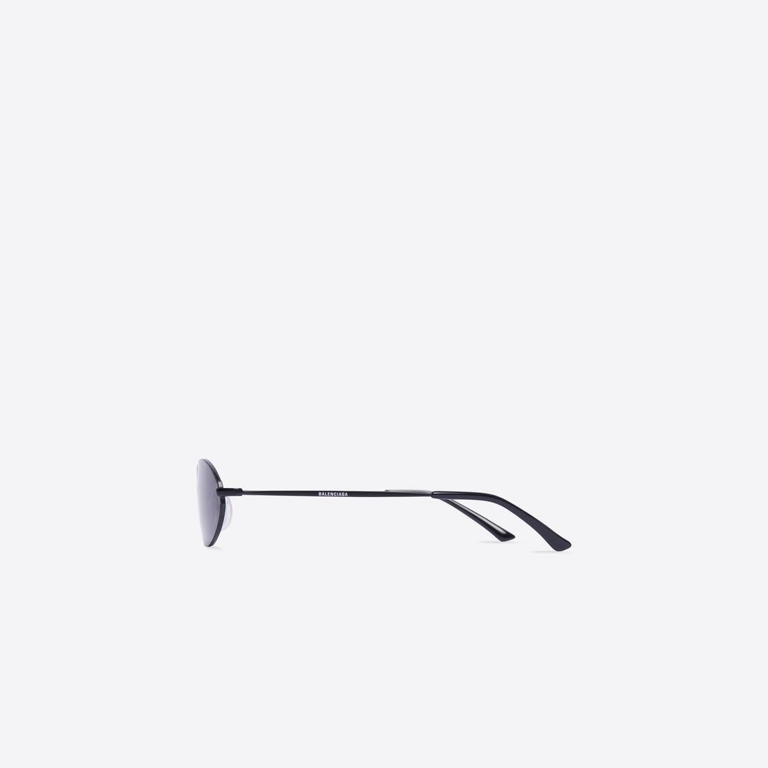 Invisible Oval Sunglasses in Silver/black - 2