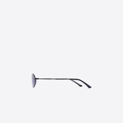 BALENCIAGA Invisible Oval Sunglasses in Silver/black outlook