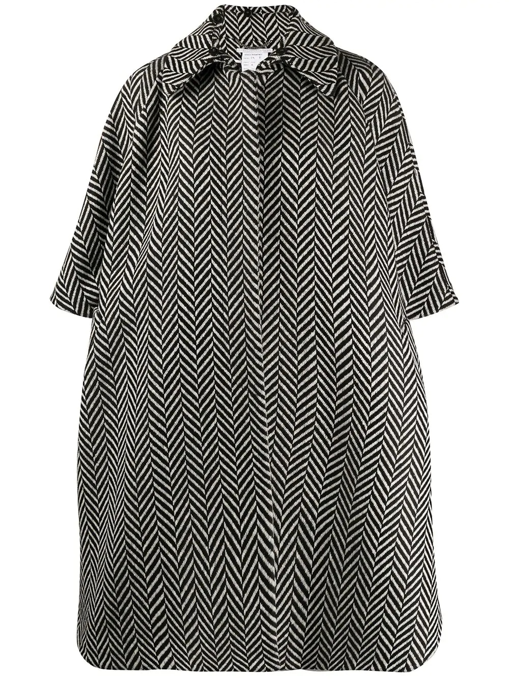 herringbone pattern cape - 1