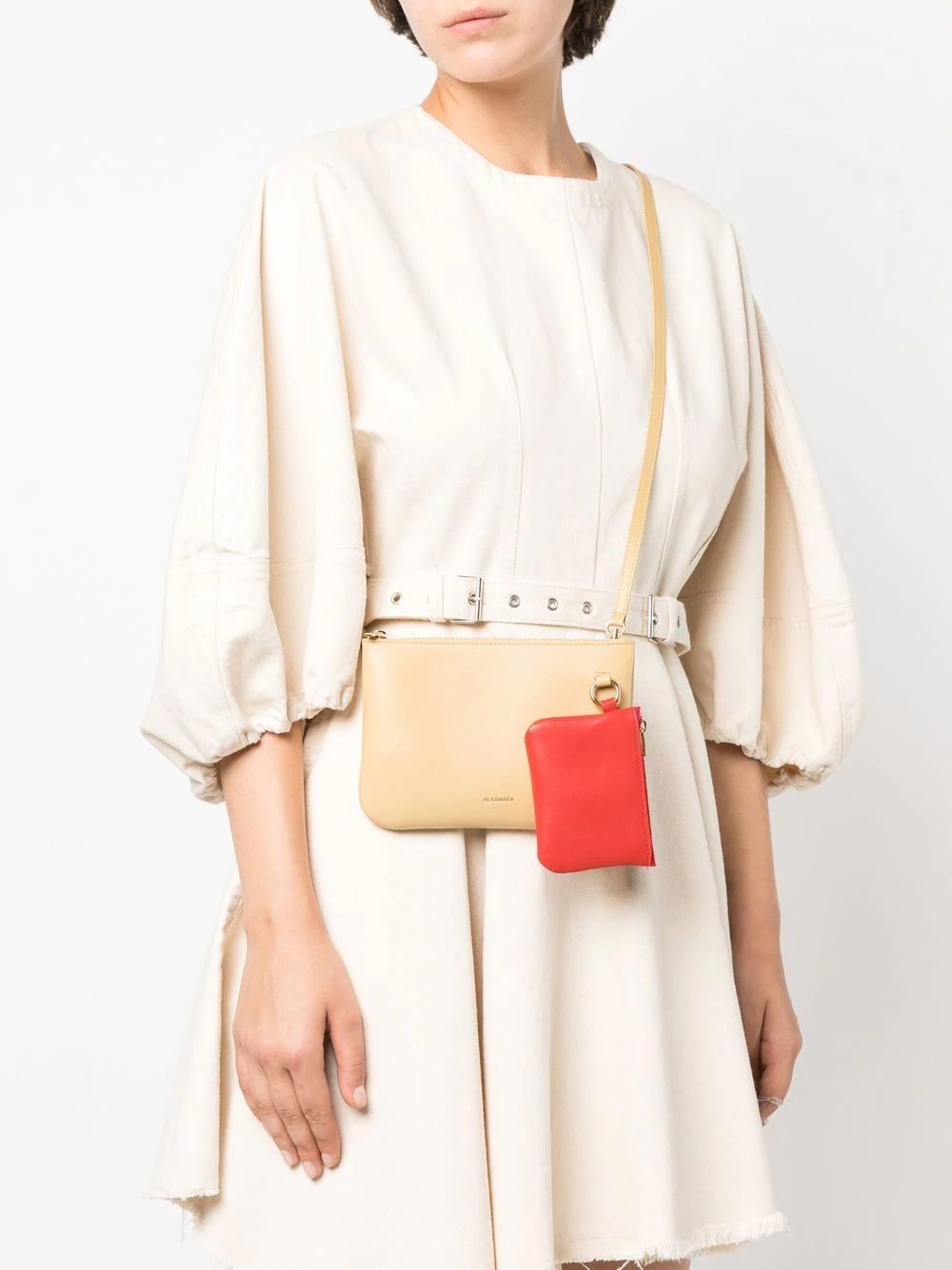 logo-lettering leather crossbody bag - 2