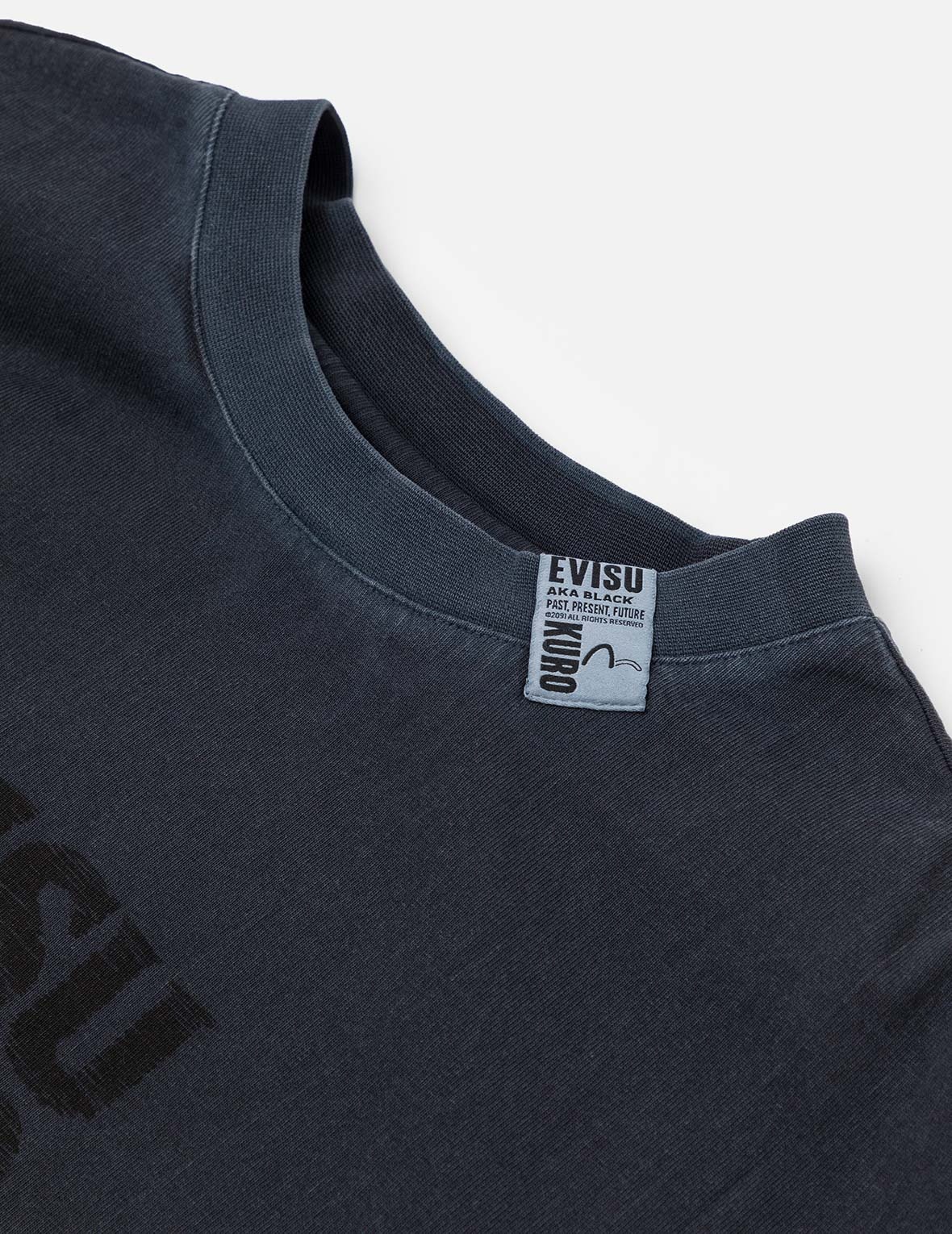 Seagull and Logo Print Washed Relax Fit T-Shirt - 9