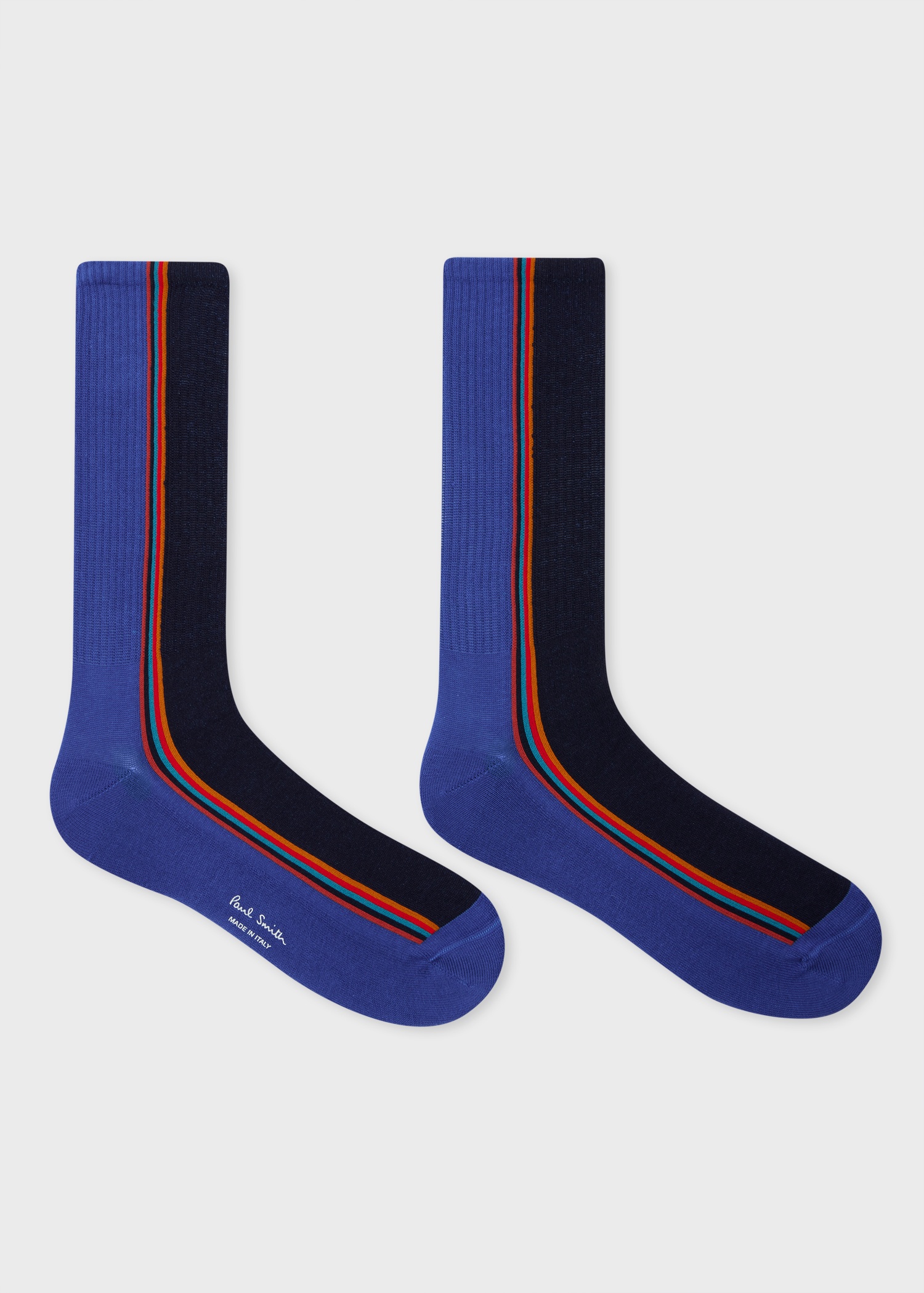 Cobalt Blue 'Artist Stripe' Socks - 2