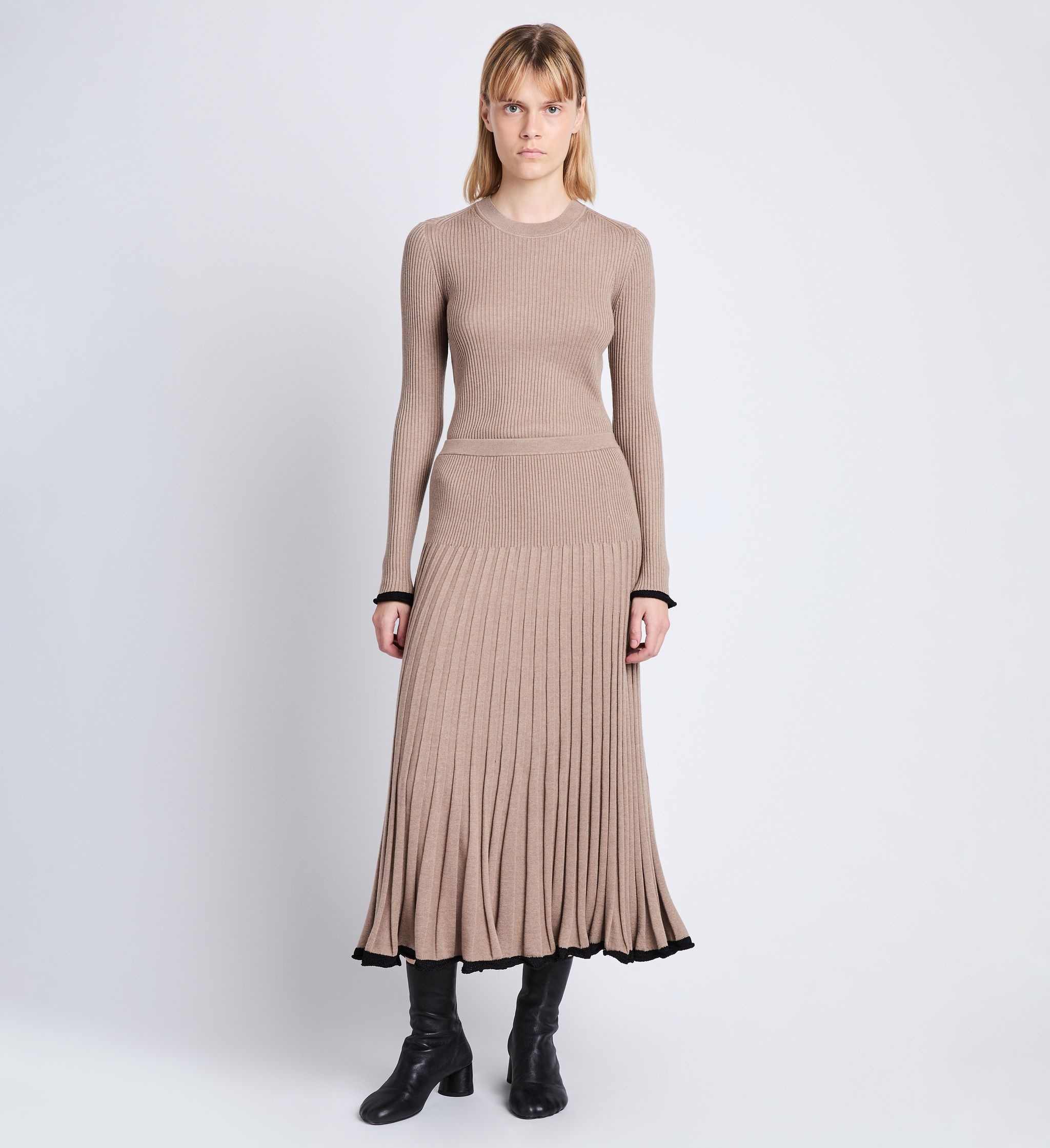 Silk Cashmere Rib Knit Skirt - 2