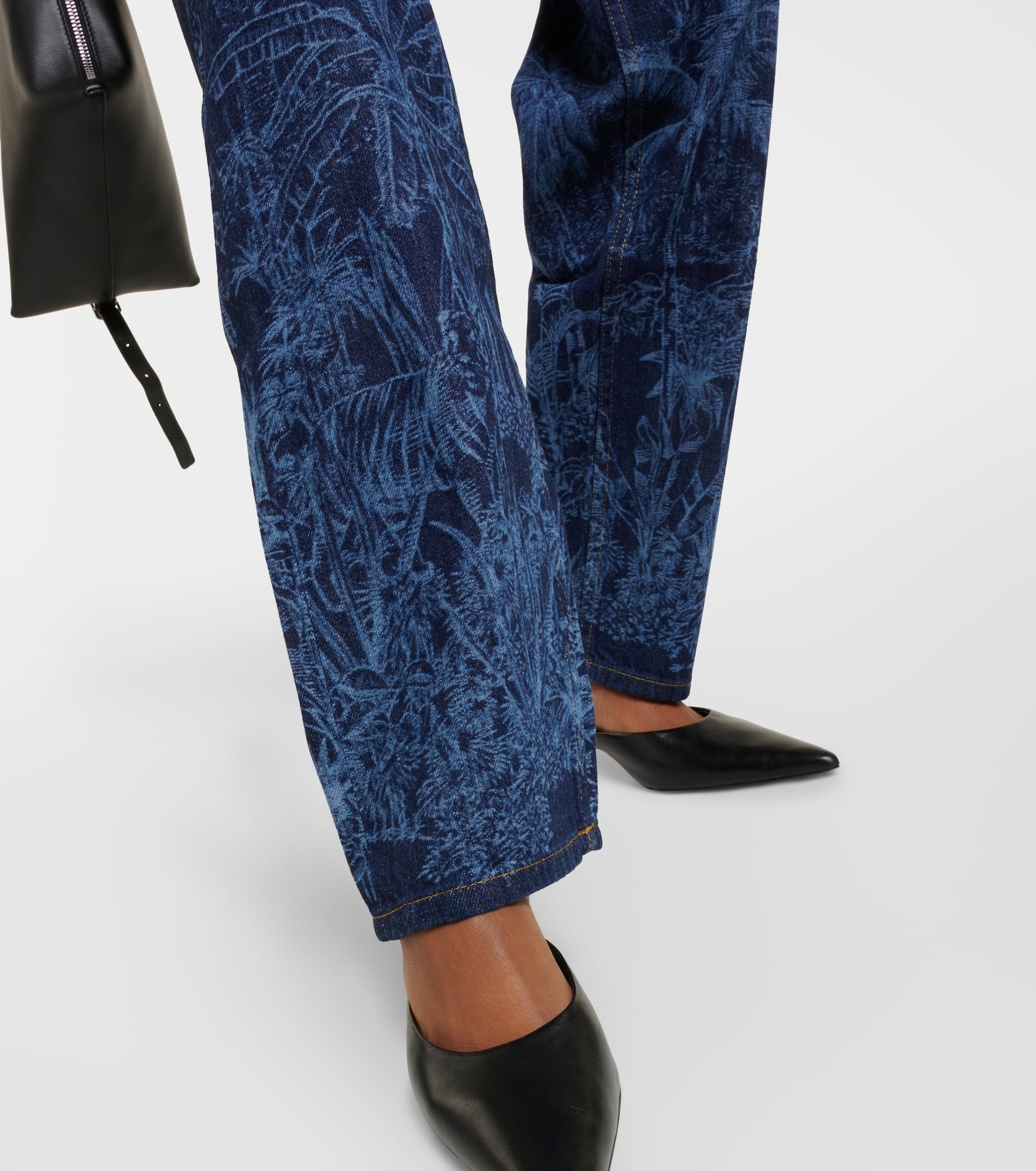 Jungle printed high-rise jeans - 5