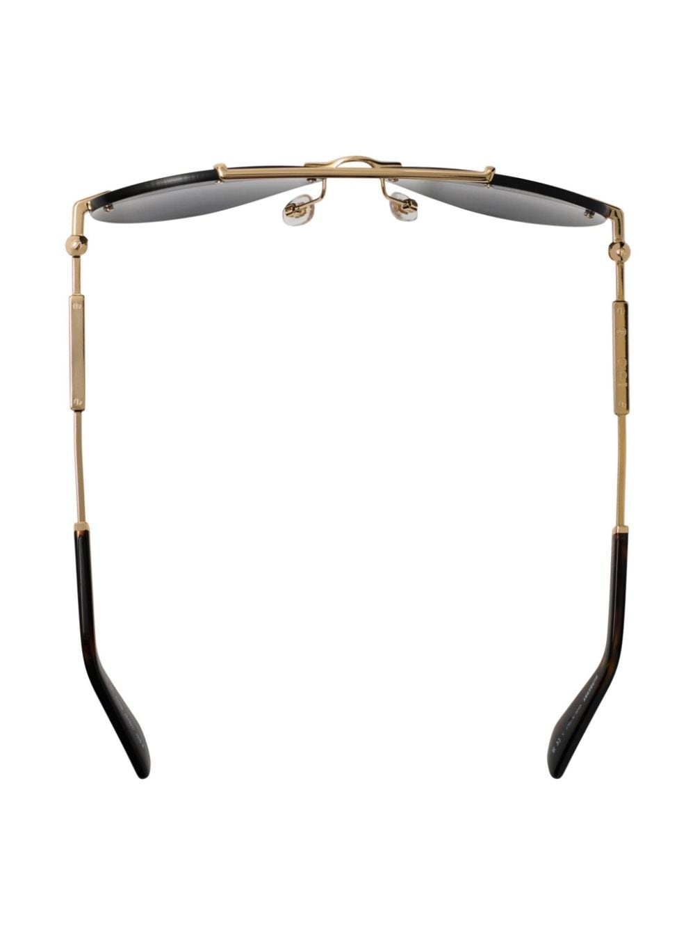 tortoiseshell-effect navigator-frame sunglasses - 5