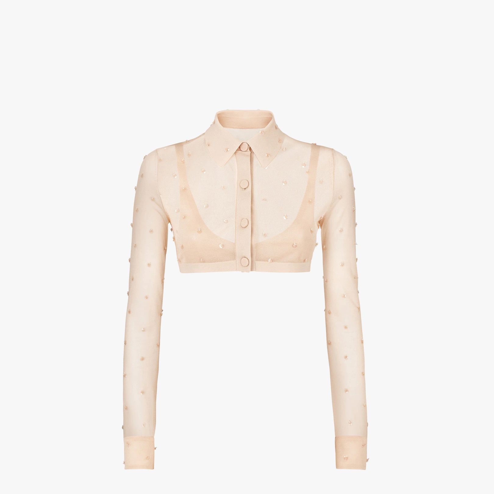 Pink silk cardigan - 1