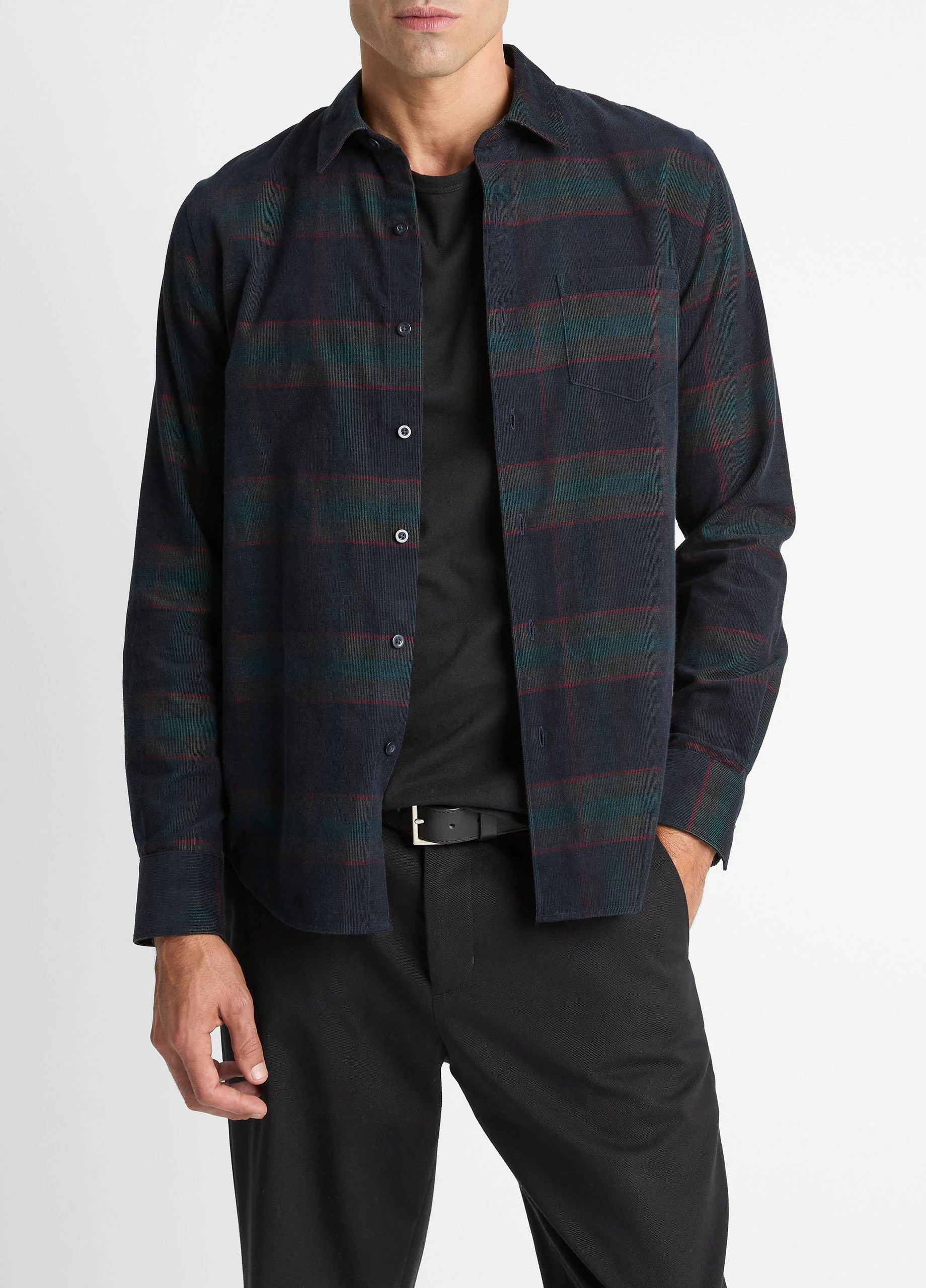 Holme Plaid Cotton Button-Front Shirt - 1