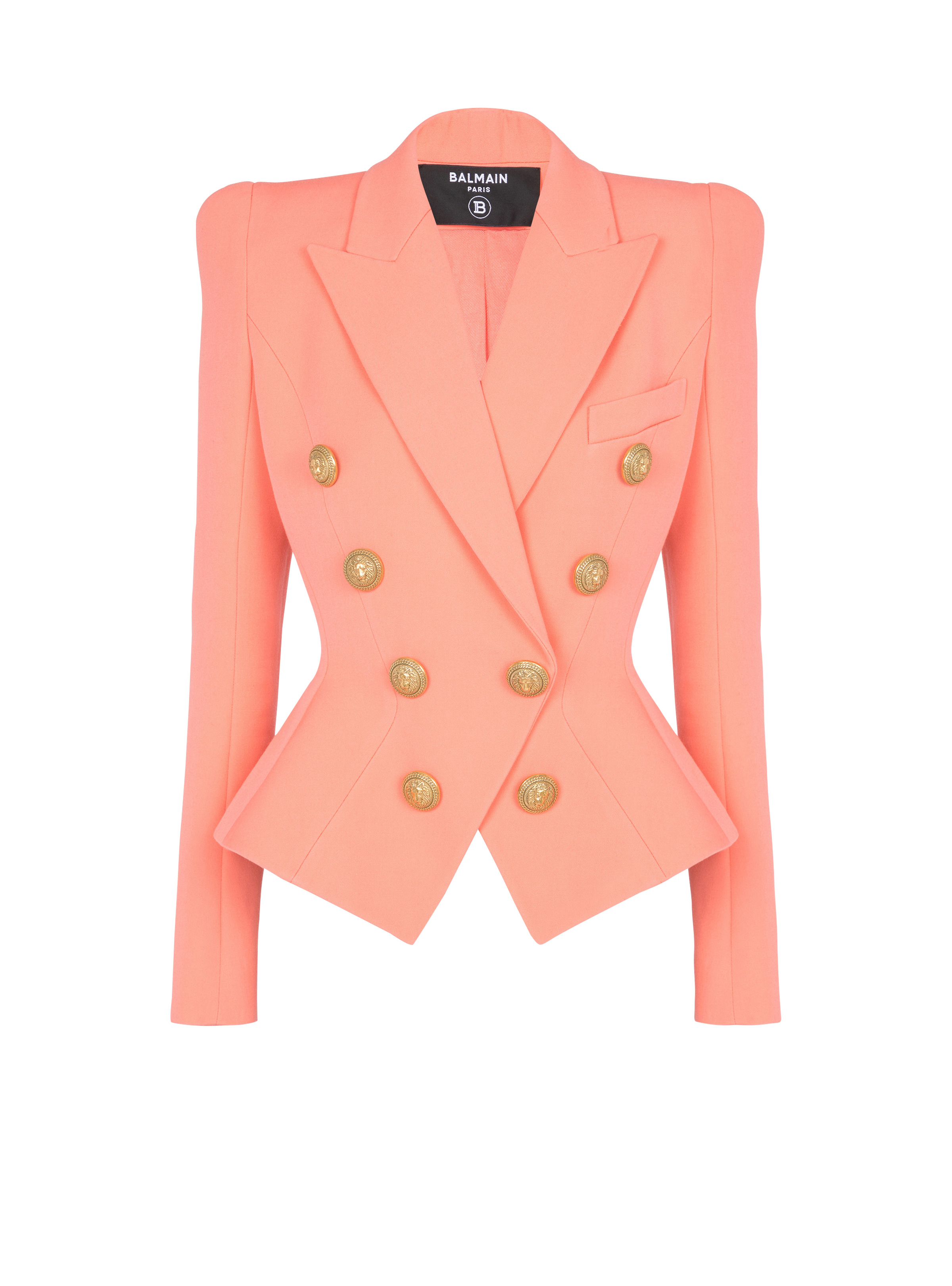 8-button cinched-waist jacket - 1