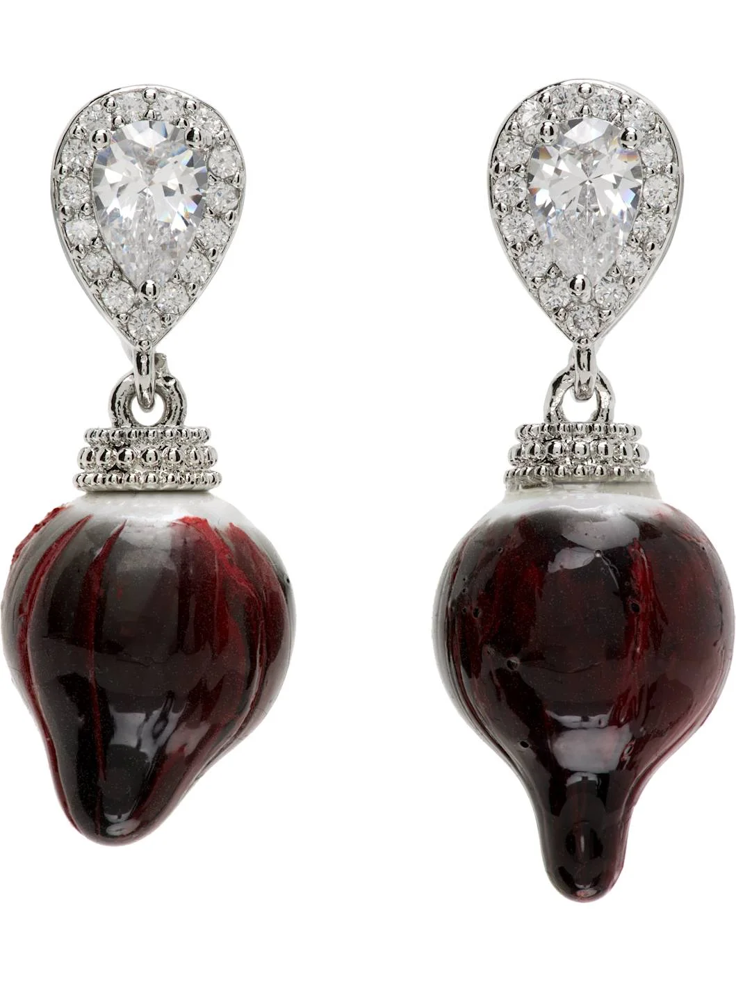 Faux-Pearl Drop Earrings - 1
