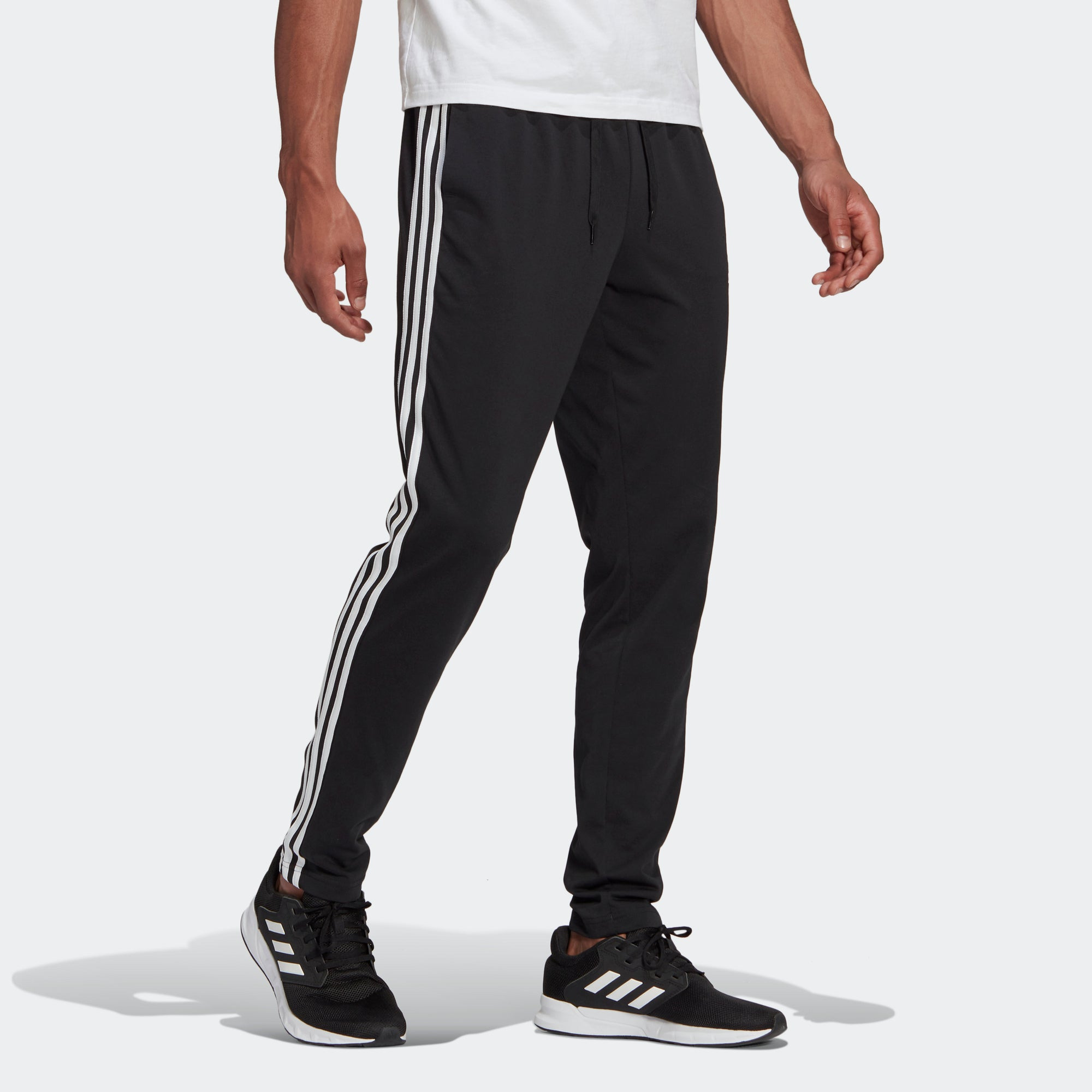 adidas M 3s Sj to Pt Classic Stripe Knit Sports Pants Black GK8995 - 5