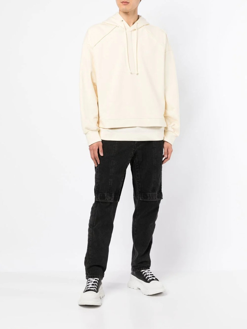 JUUN.J cropped layered hoodie outlook
