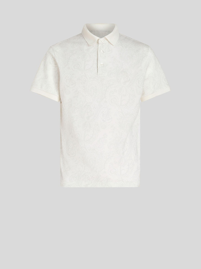 JERSEY POLO SHIRT WITH PAISLEY DESIGNS - 1