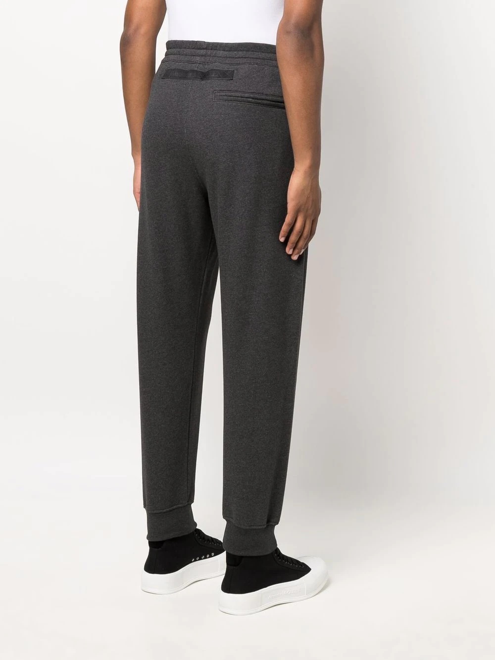 tapered cotton track pants - 4