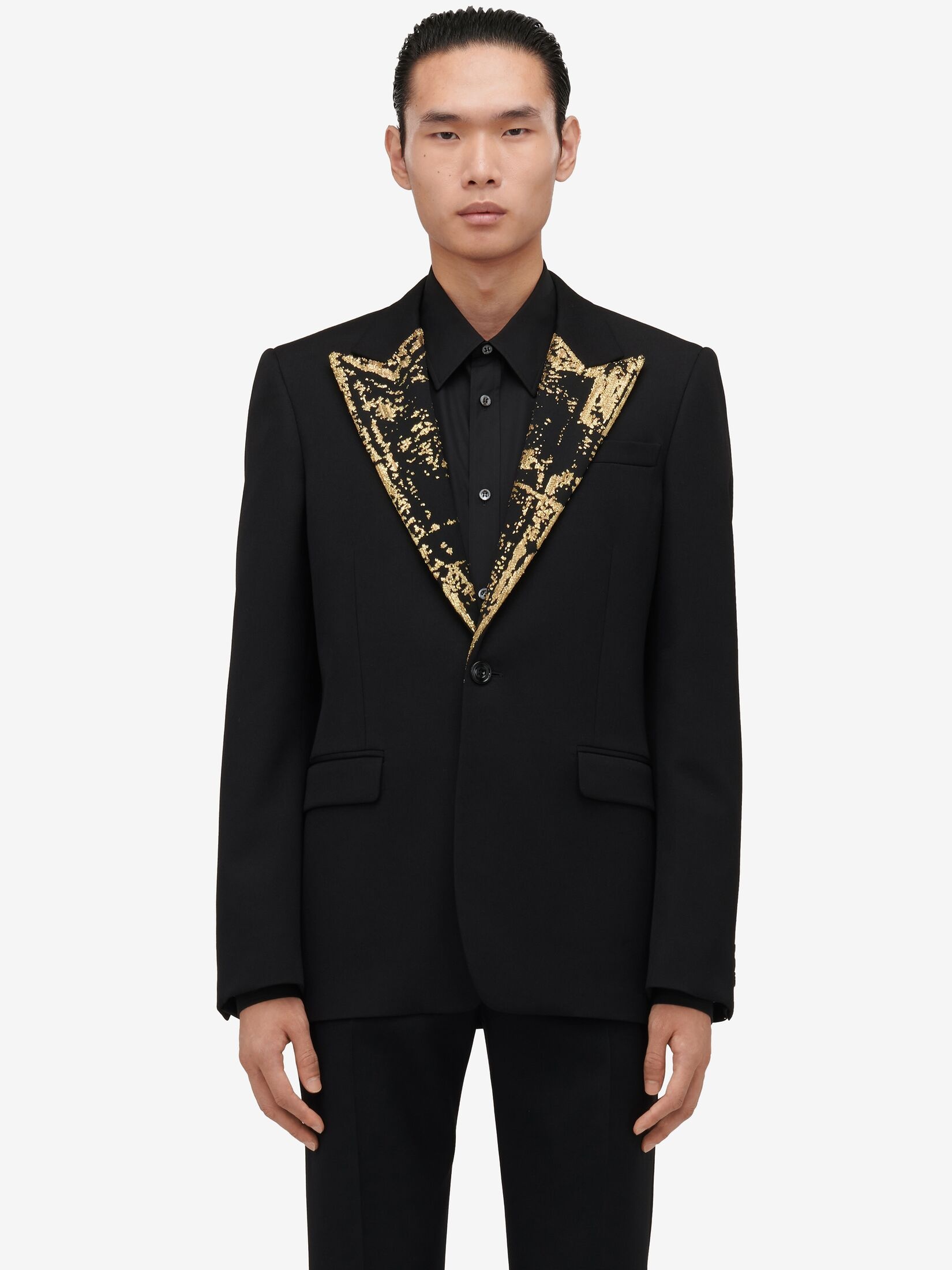 Alexander McQueen Men's Embroidered Single-breasted Jacket