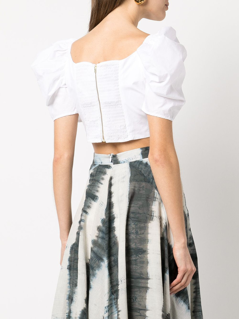 Sara wrap-style cropped top 4