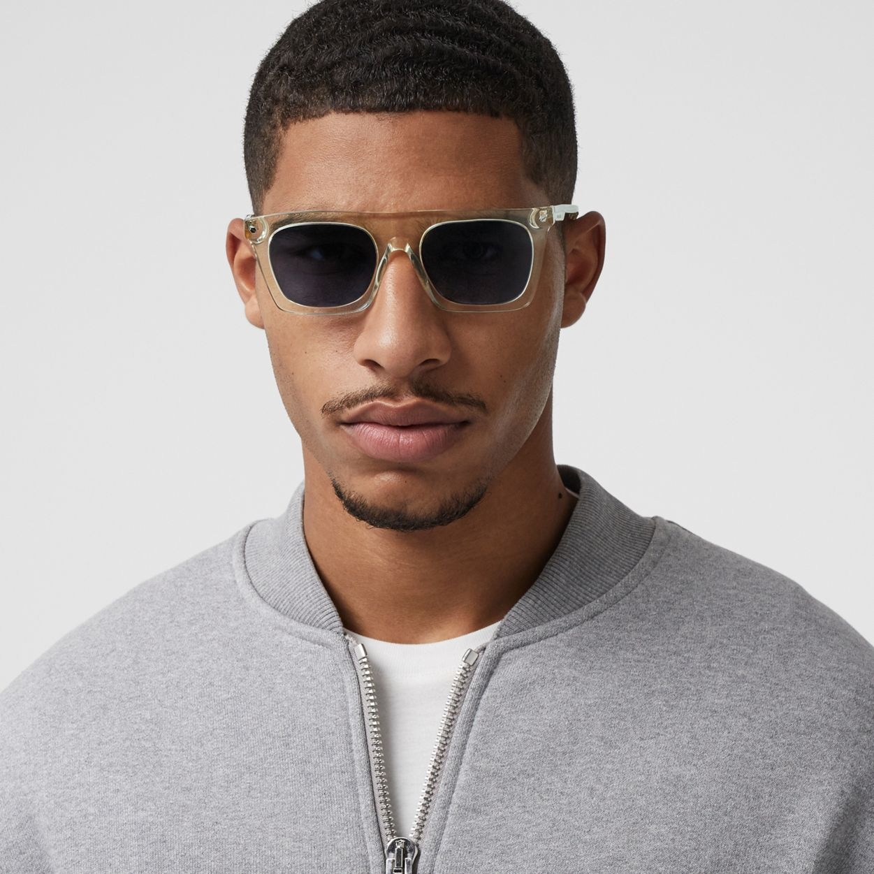 Icon Stripe Detail Rectangular Frame Sunglasses - 3