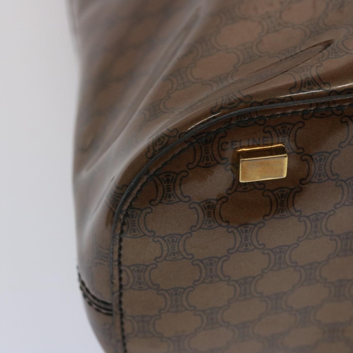 CELINE Macadam Canvas Tote Bag Brown - 15