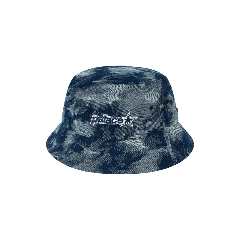 P STAR BUCKET HAT STONEWASH DENIM 1
