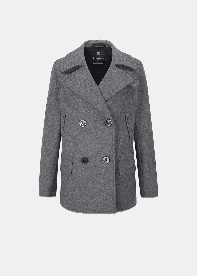 GLOVERALL Women's Clementine Peacoat Grey outlook