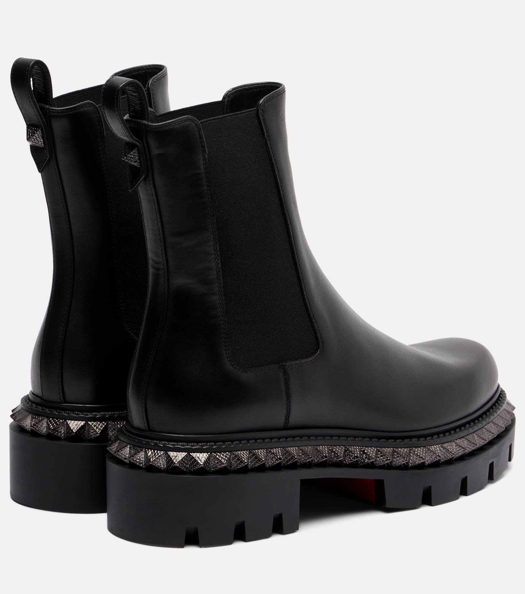 St Emilia embellished leather ankle boots - 2
