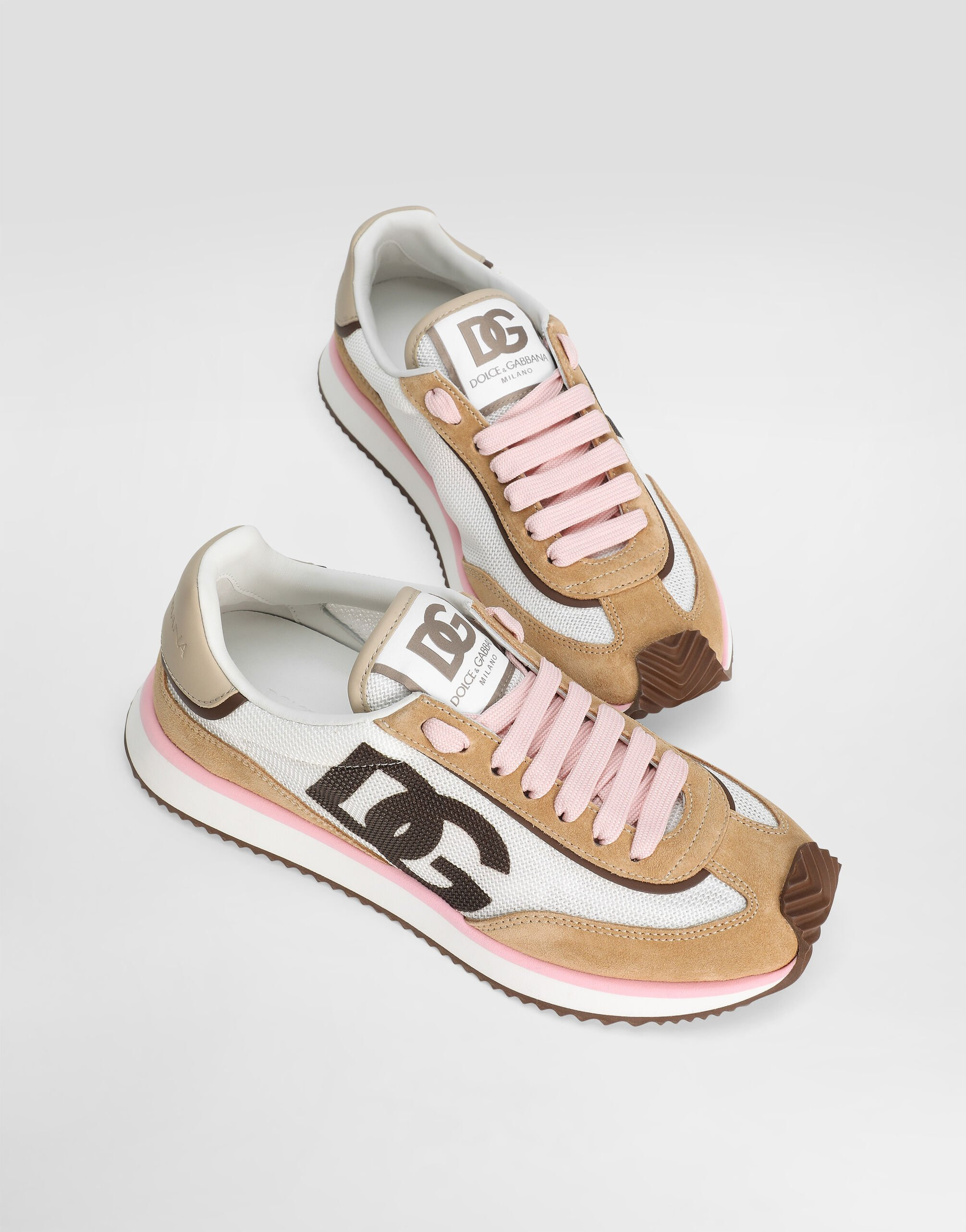 Mixed-material DG CUSHION sneakers - 4