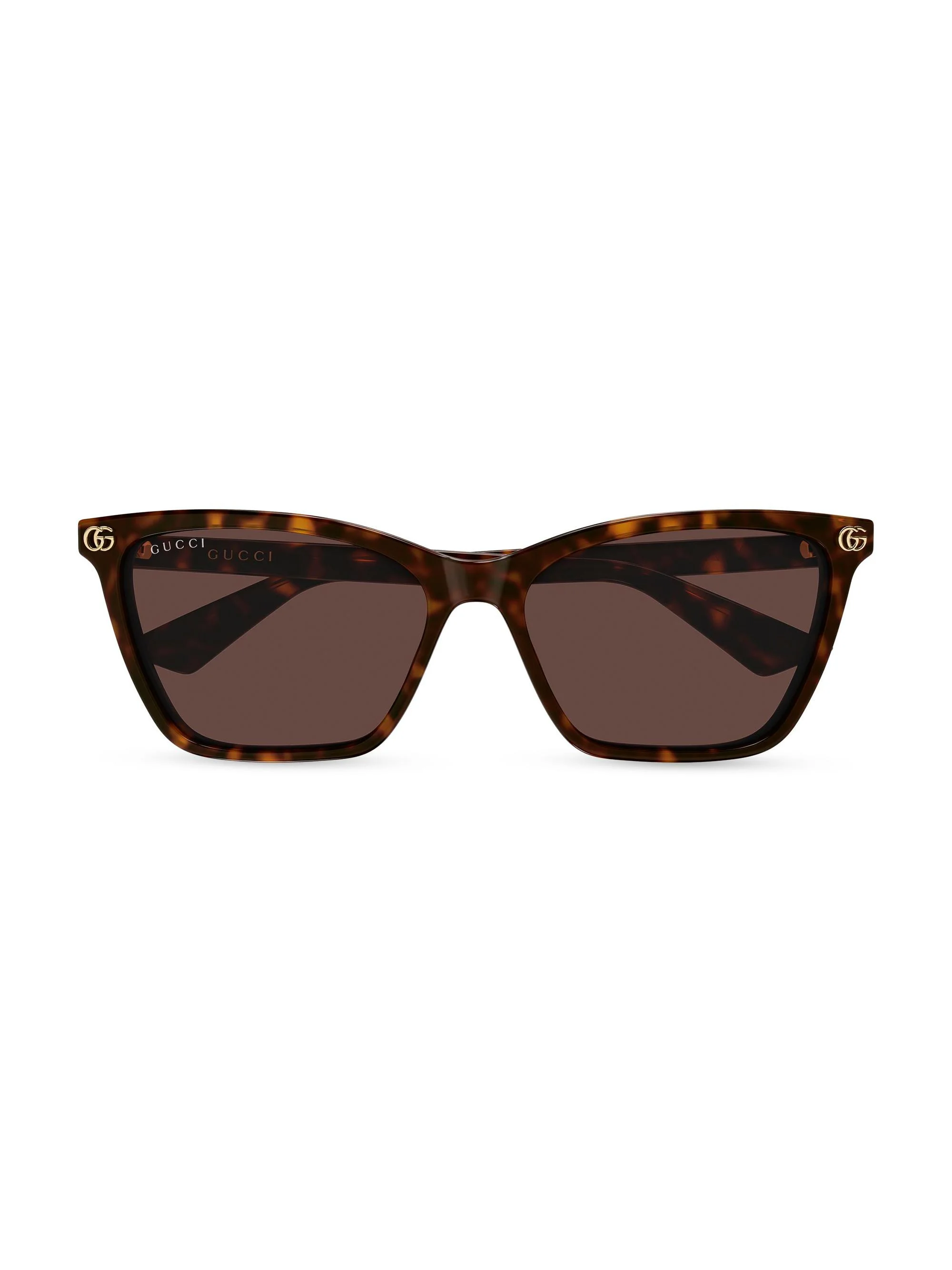 Women's 56MM Tortoiseshell Cat-Eye Sunglasses - Havana - 1