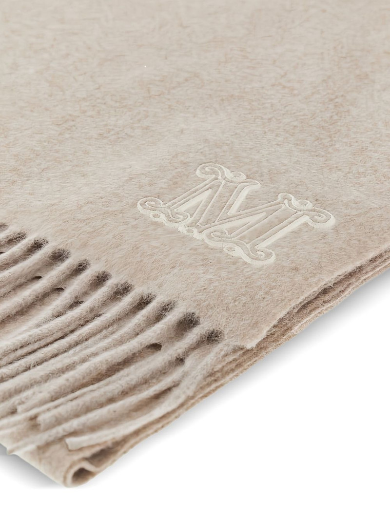 Max Mara monogram-embroidered scarf outlook